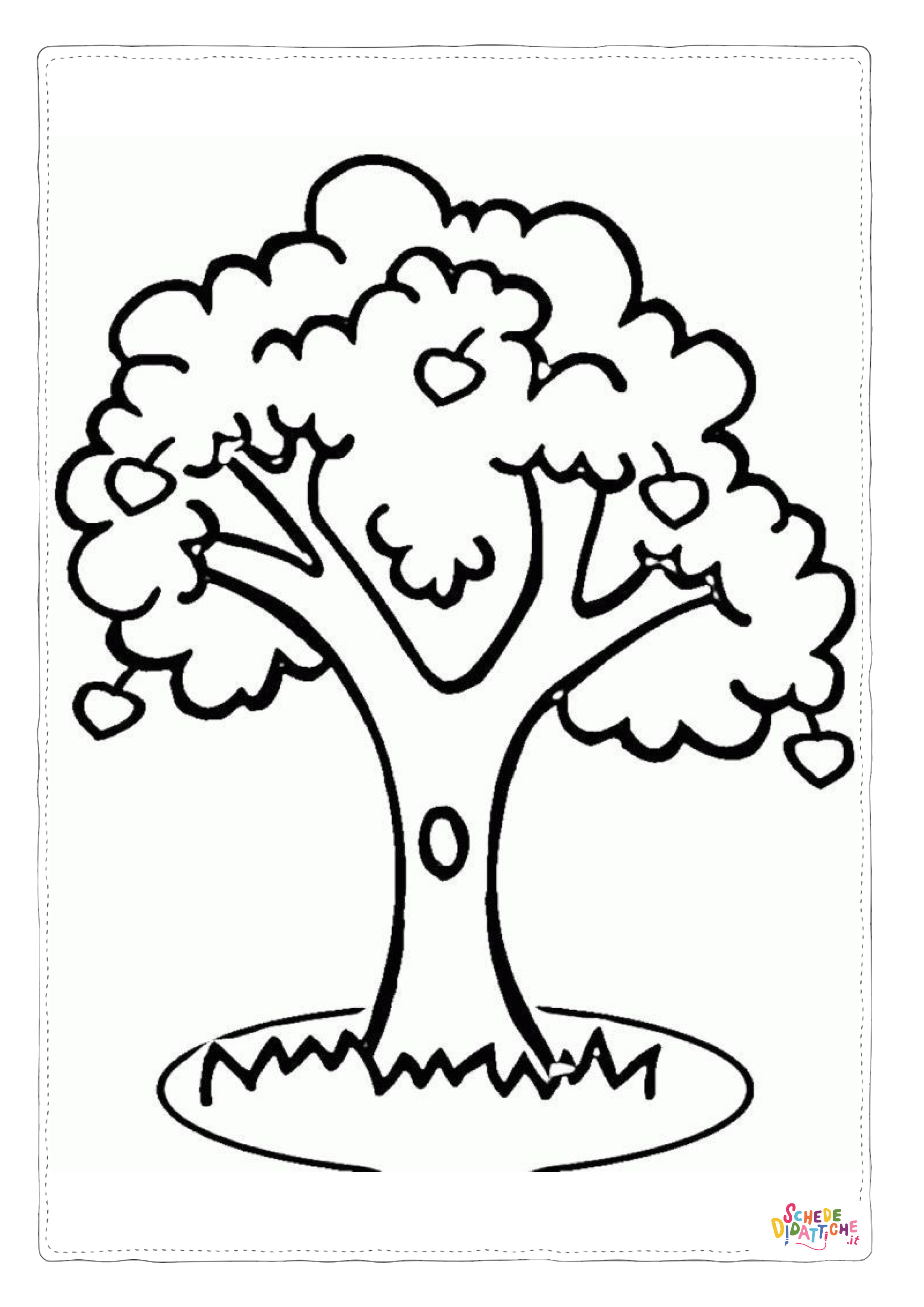 Disegno di albero da frutta da stampare e colorare 25