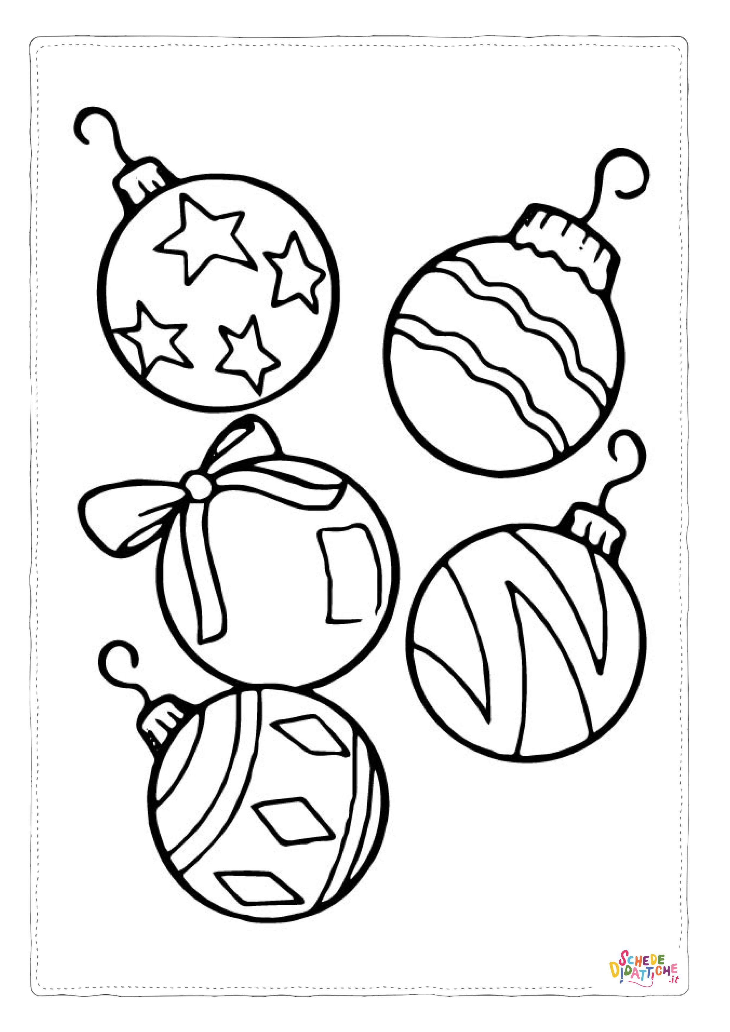 Disegno "Disegno di palla di Natale da stampare e colorare 19" Disegno di palla di Natale da stampare e colorare 19