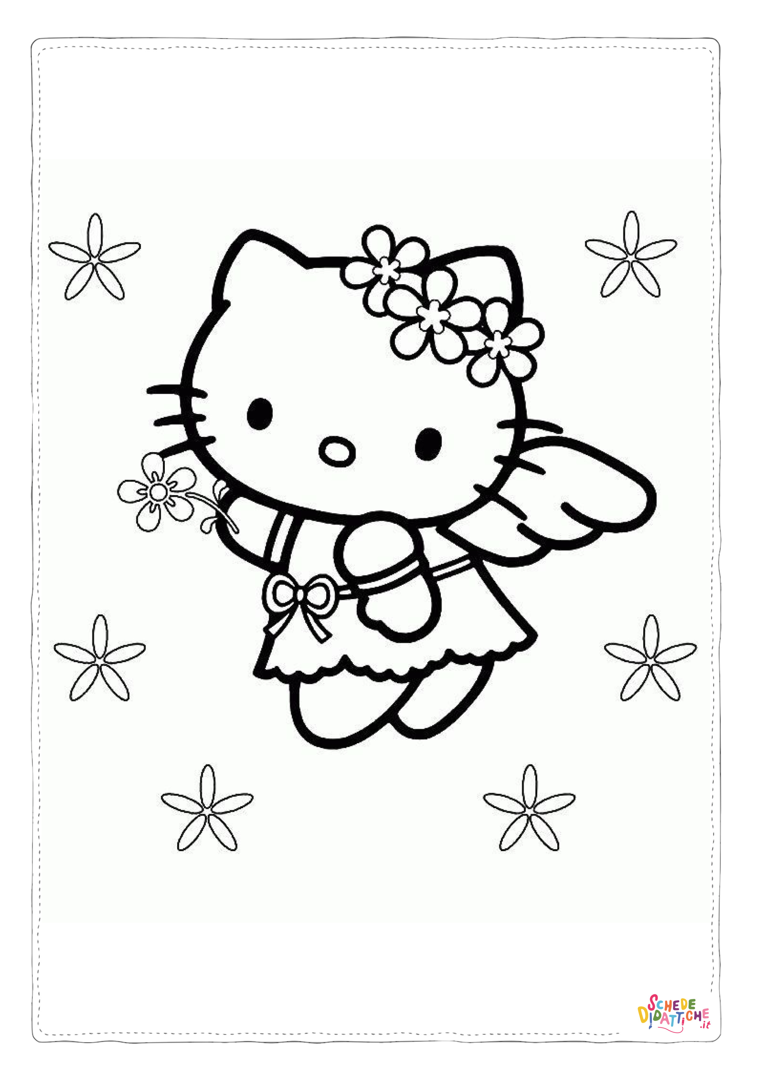 Disegno "Disegno di Hello Kitty da stampare e colorare 173" Disegno di Hello Kitty da stampare e colorare 173