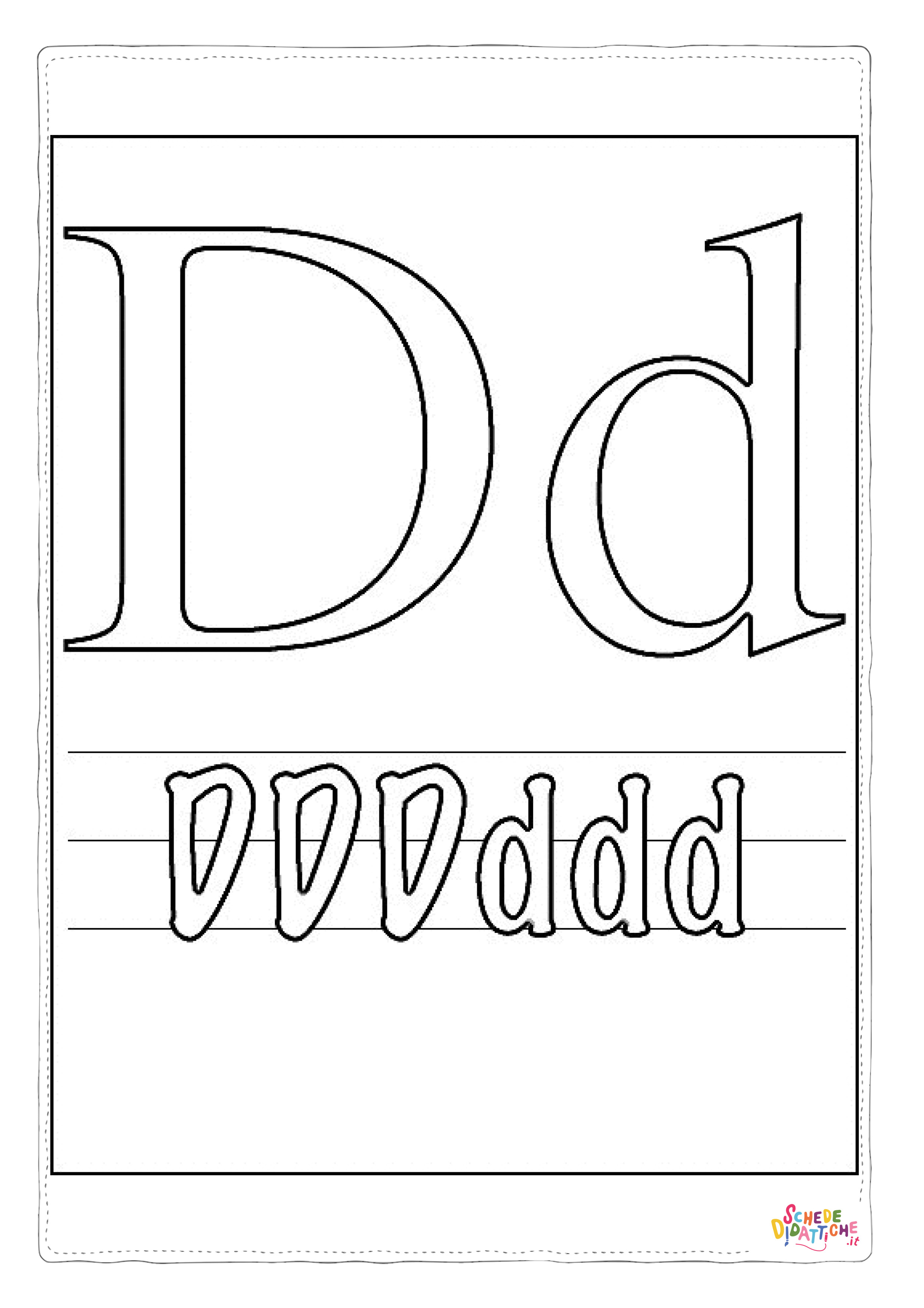 Disegno "Disegno di lettera dell'alfabeto da stampare e colorare 211" Disegno di lettera dell'alfabeto da stampare e colorare 211