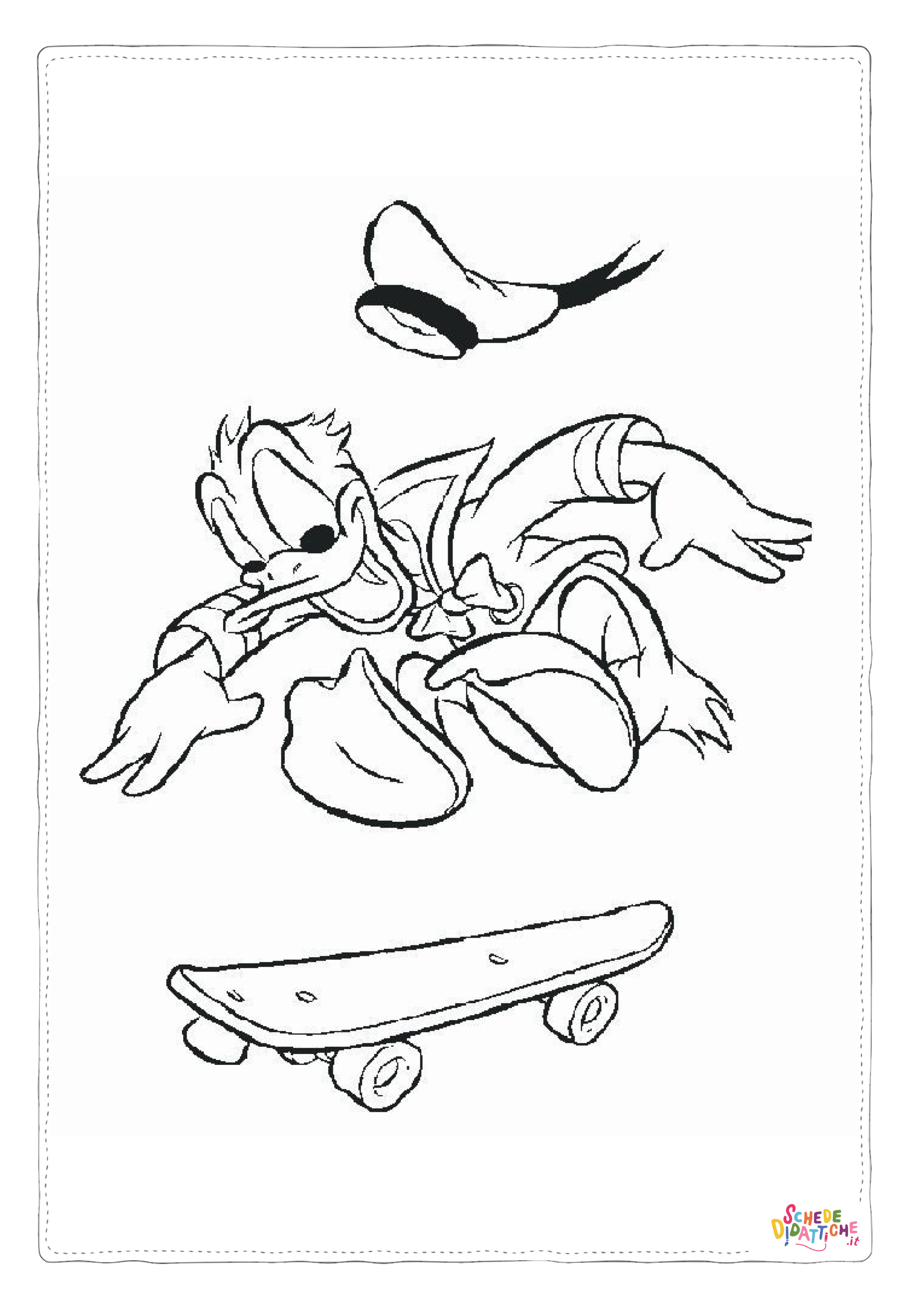 Disegno "Disegno di Paperino da stampare e colorare 99" Disegno di Paperino da stampare e colorare 99