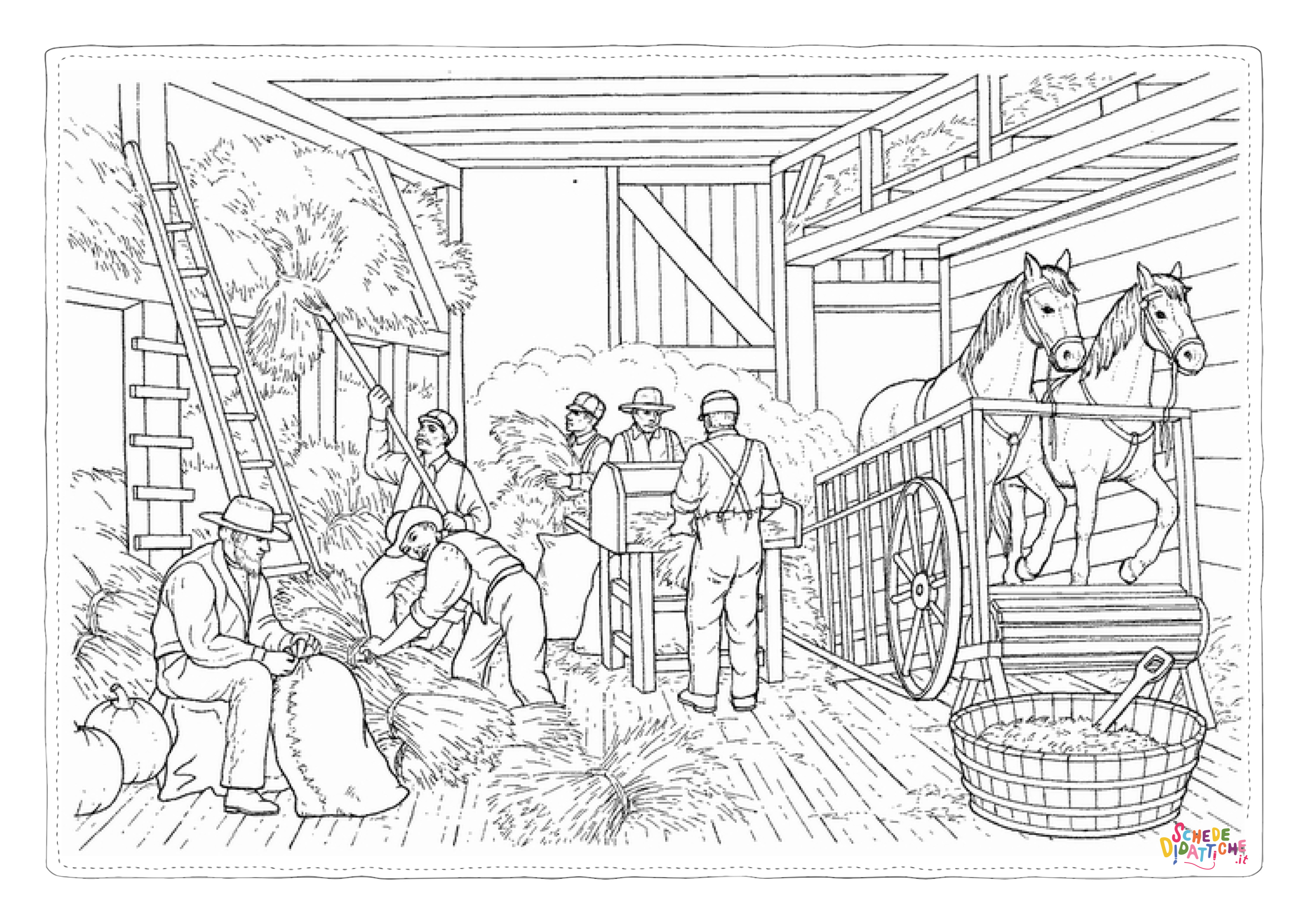 Disegno di agricoltore da stampare e colorare 17