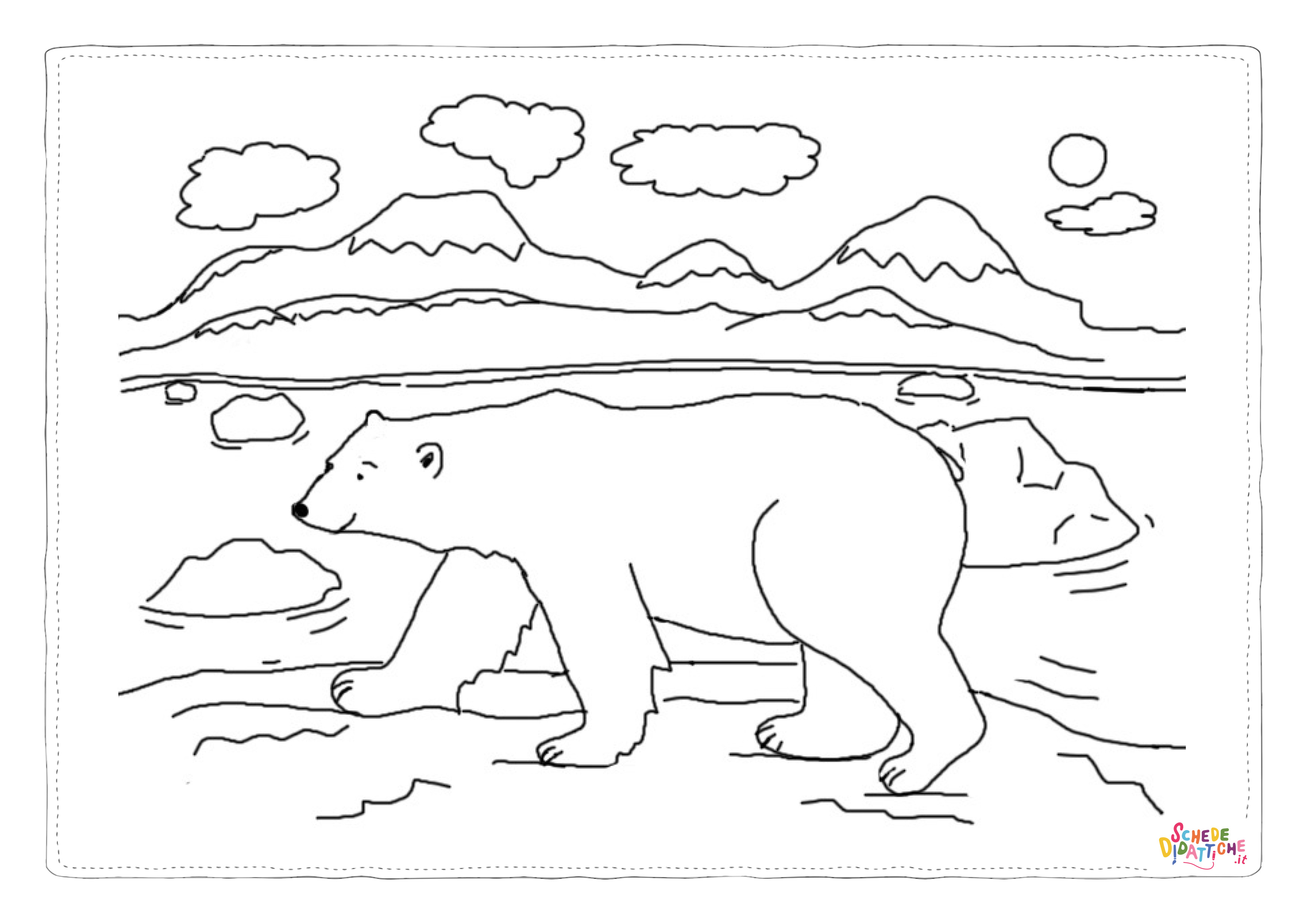 Disegno "Disegno di orso polare da stampare e colorare 14" Disegno di orso polare da stampare e colorare 14