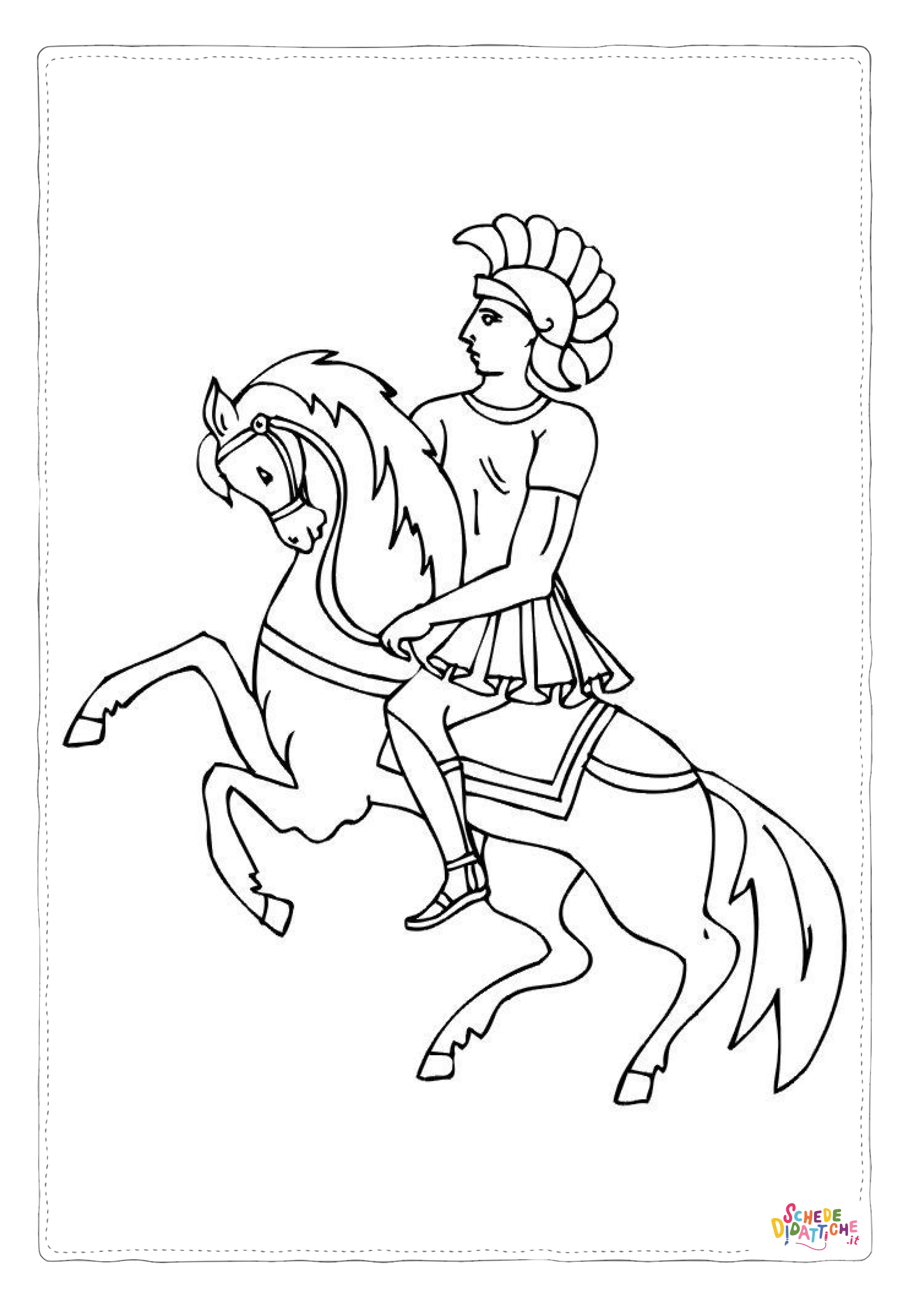 Disegno "Disegno di cavaliere da stampare e colorare 12" Disegno di cavaliere da stampare e colorare 12