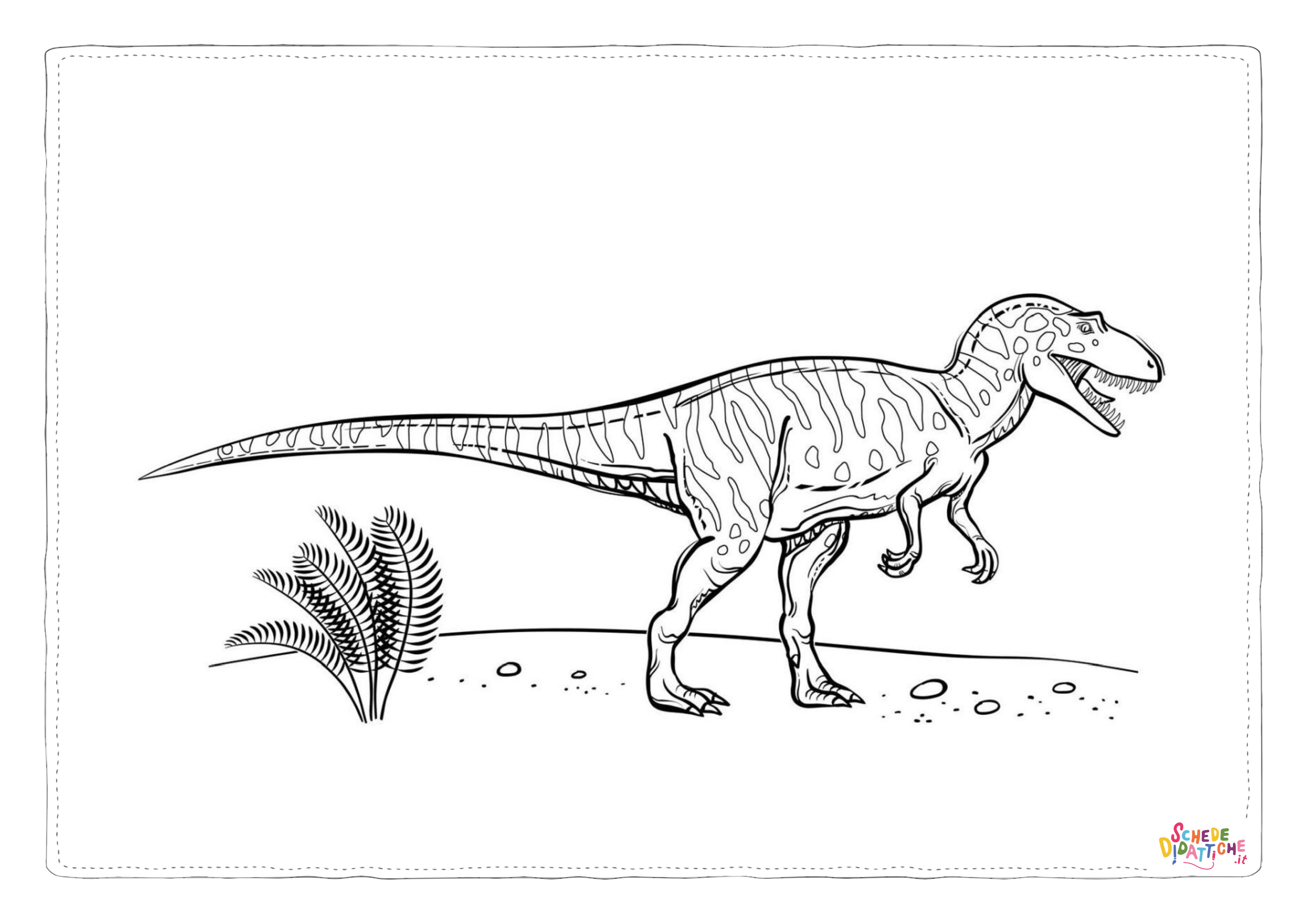 Disegno "Disegno di Velociraptor da stampare e colorare 21" Disegno di Velociraptor da stampare e colorare 21