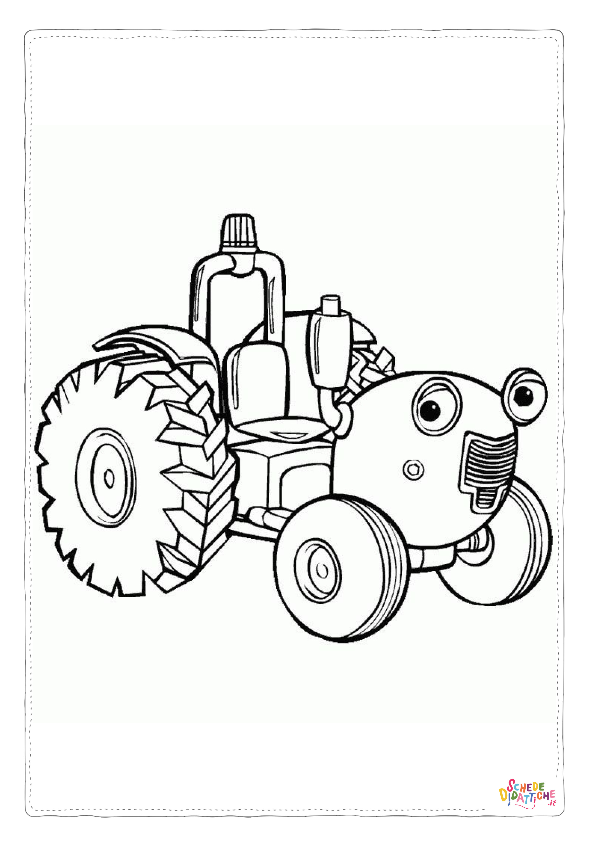 Disegno di mezzo da lavoro da stampare e colorare 35