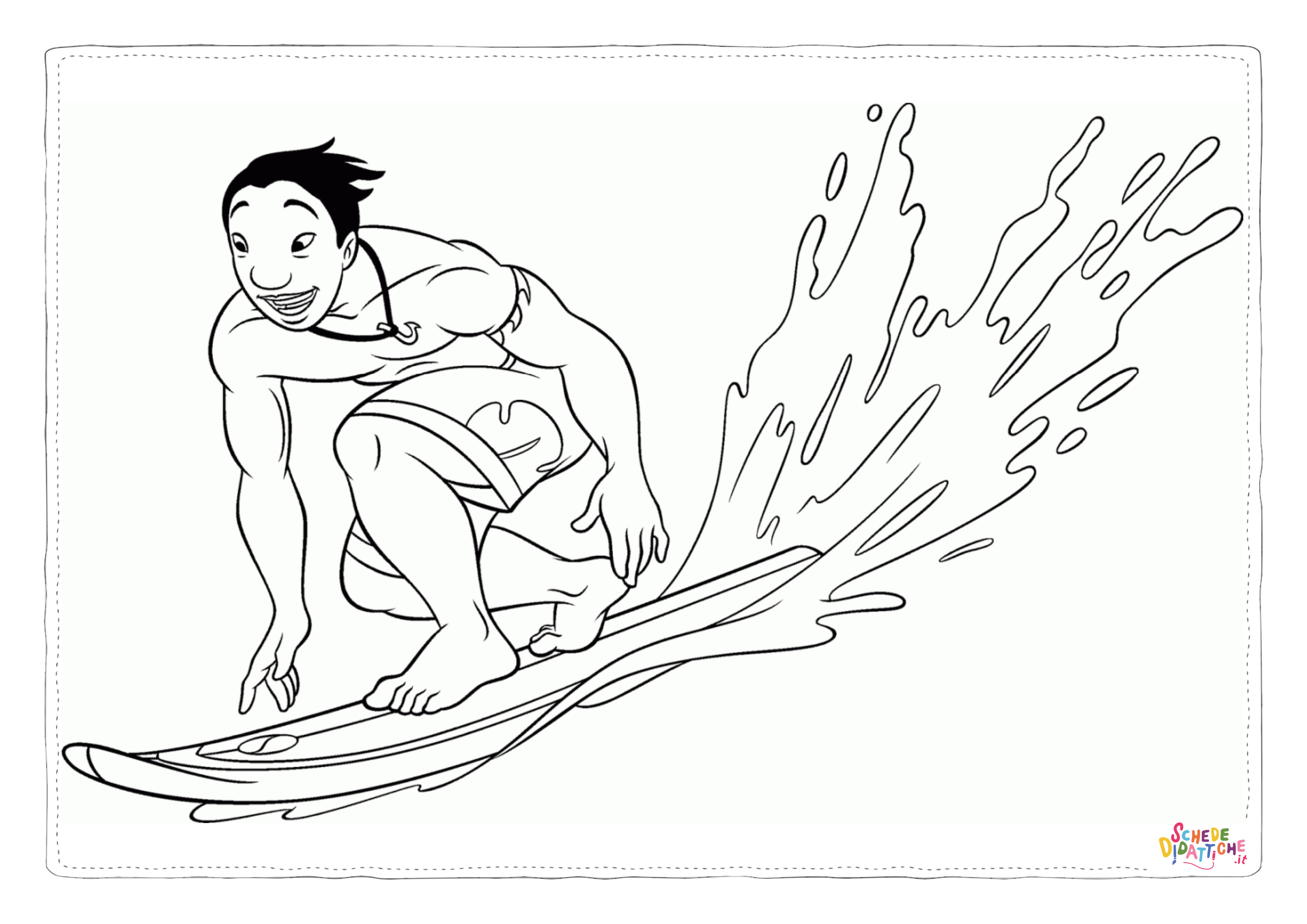 Disegno "Disegno di Lilo e Stitch da stampare e colorare 9" Disegno di Lilo e Stitch da stampare e colorare 9