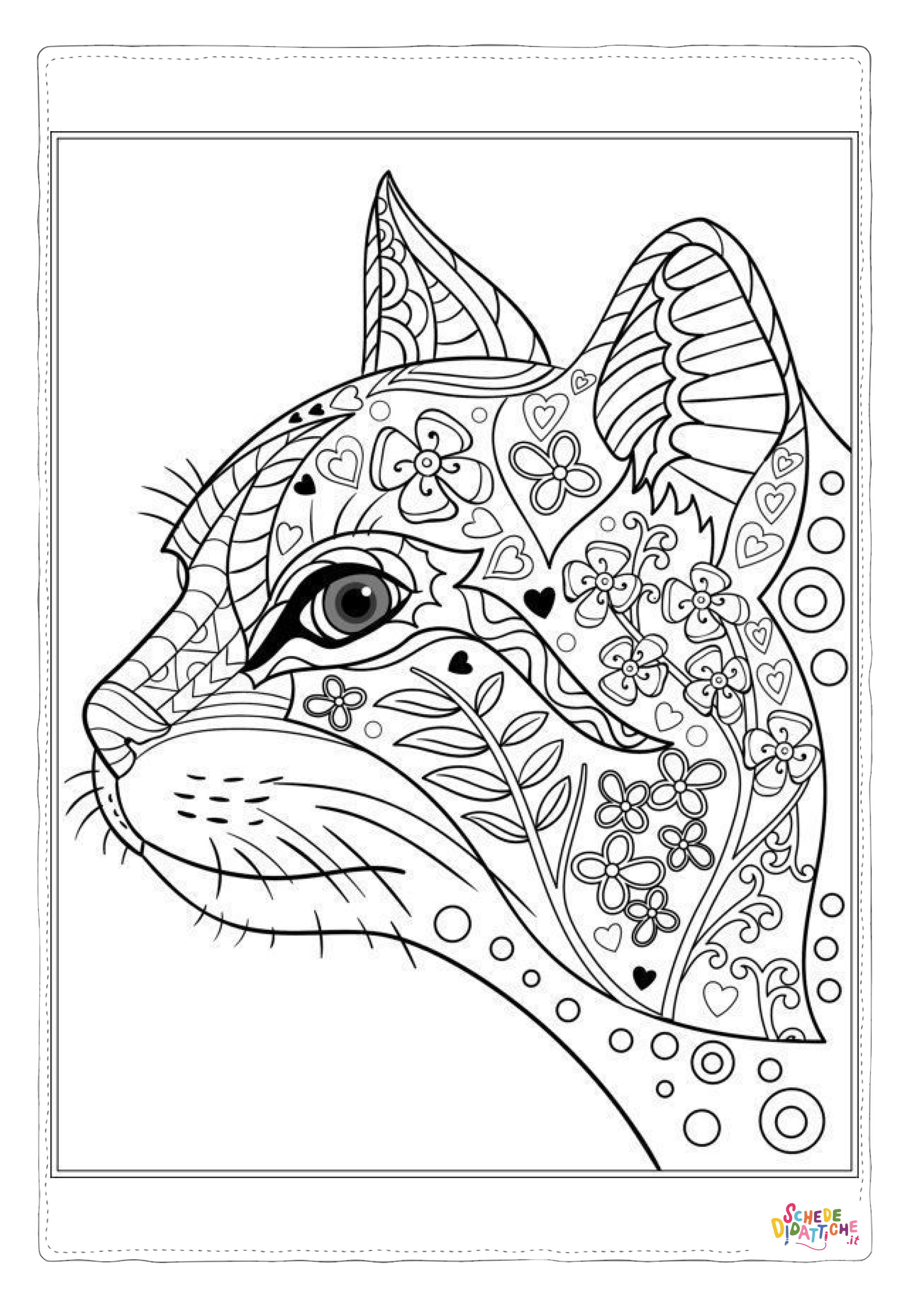 Disegno "Disegno di mandala da stampare e colorare 1459" Disegno di mandala da stampare e colorare 1459