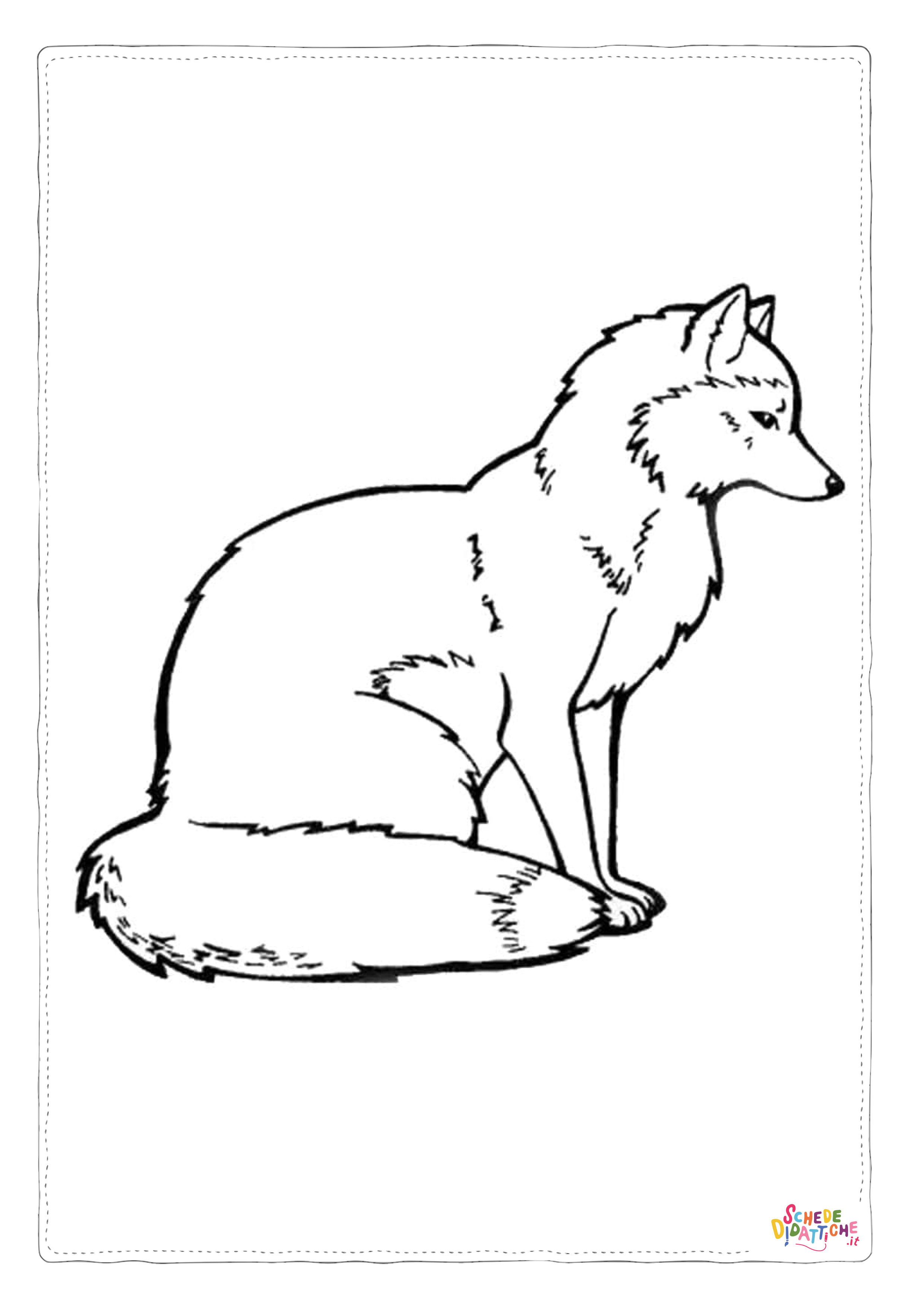 Disegno "Disegno di volpe da stampare e colorare 88" Disegno di volpe da stampare e colorare 88