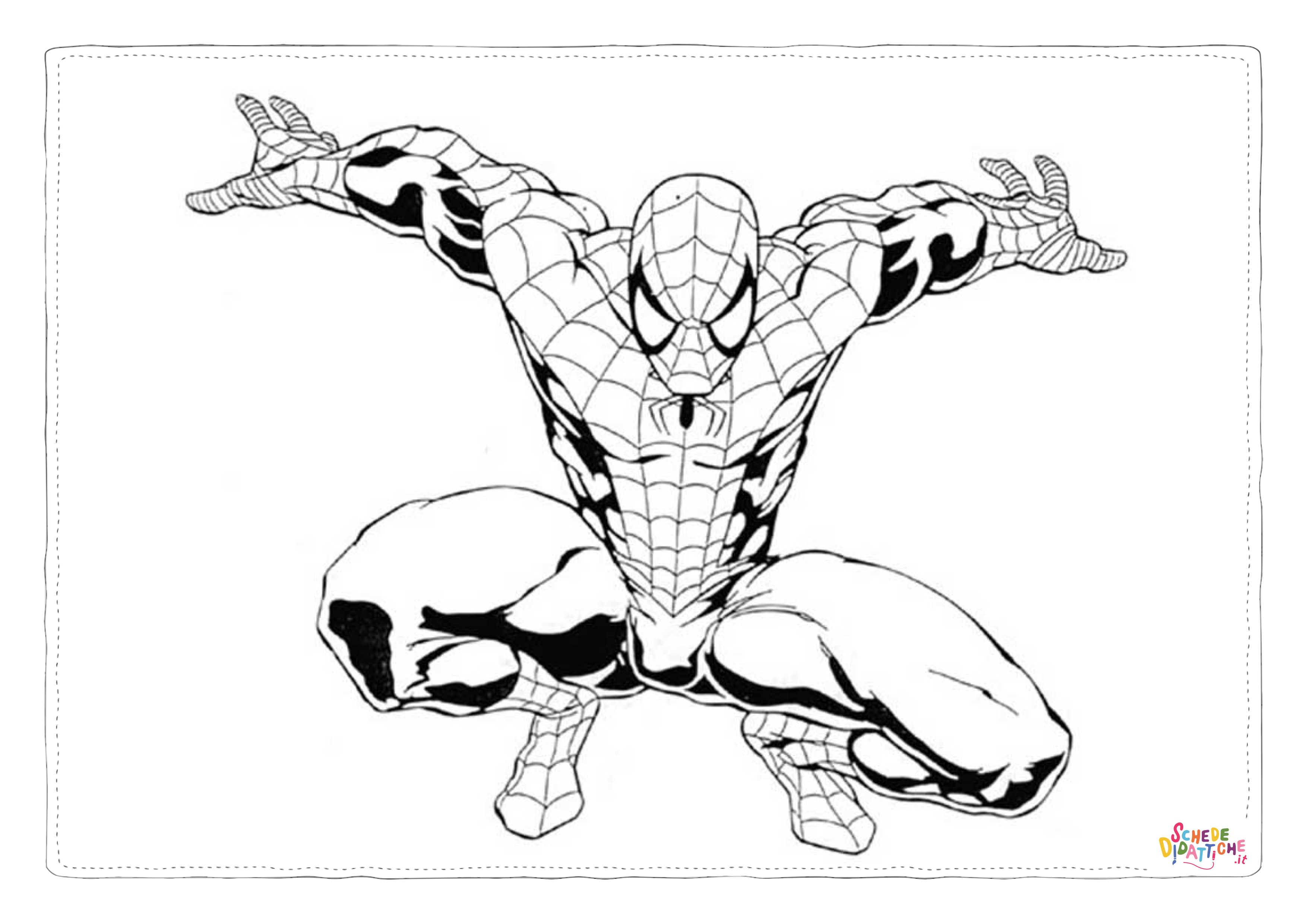 Disegno "Disegno di Spiderman da stampare e colorare 15" Disegno di Spiderman da stampare e colorare 15