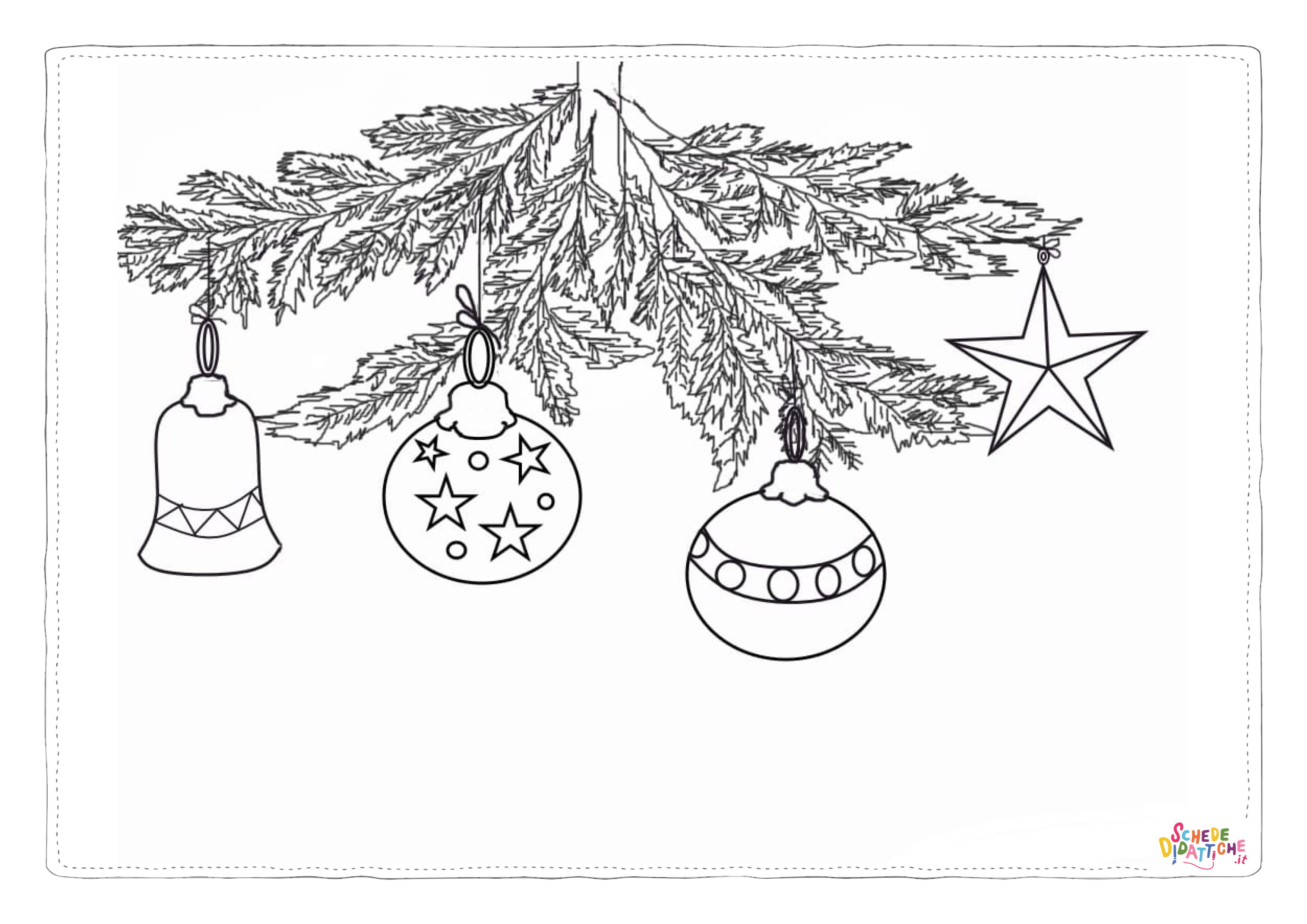 Disegno "Disegno di palla di Natale da stampare e colorare 37" Disegno di palla di Natale da stampare e colorare 37