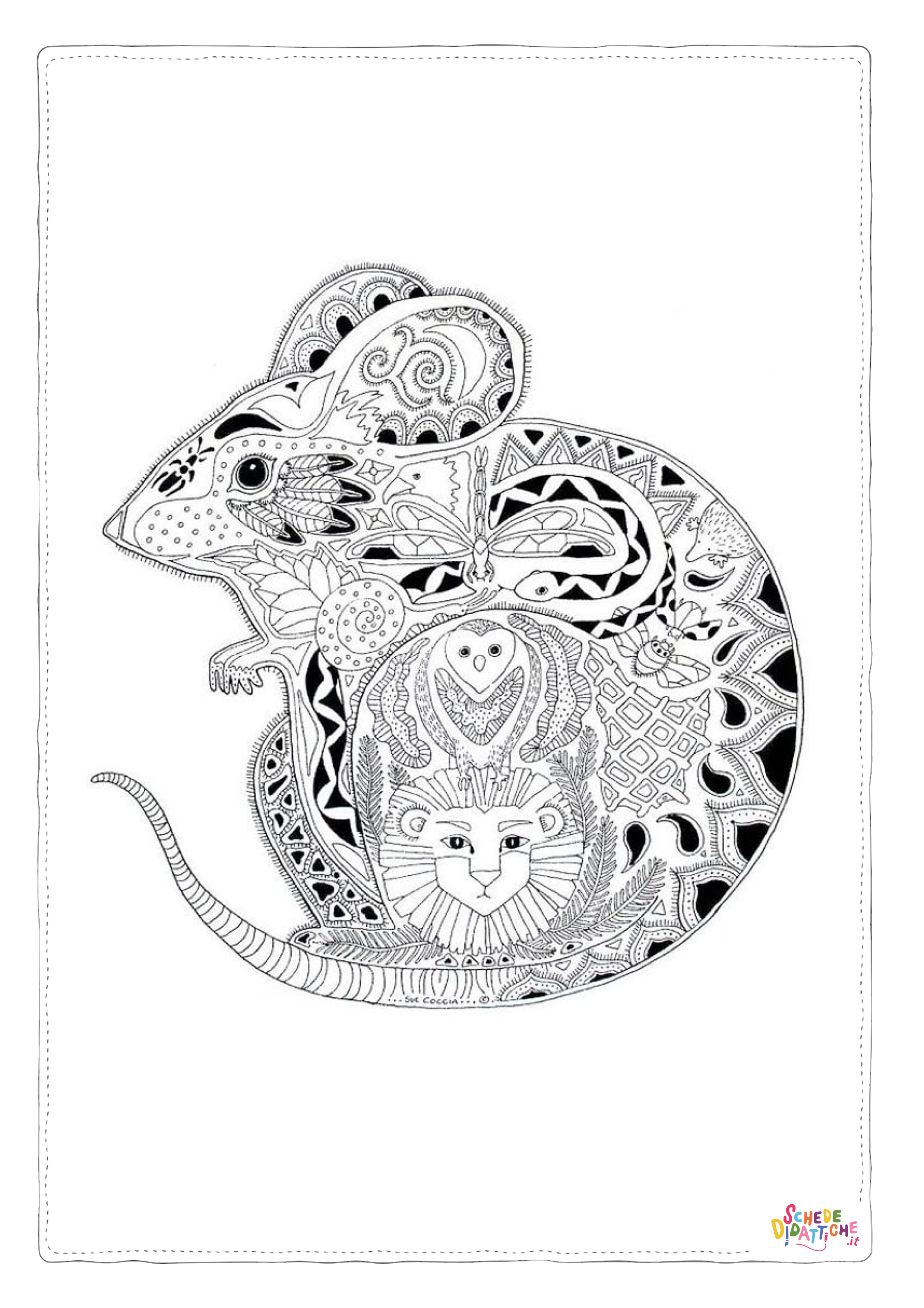 Disegno "Disegno di mandala da stampare e colorare 1061" Disegno di mandala da stampare e colorare 1061