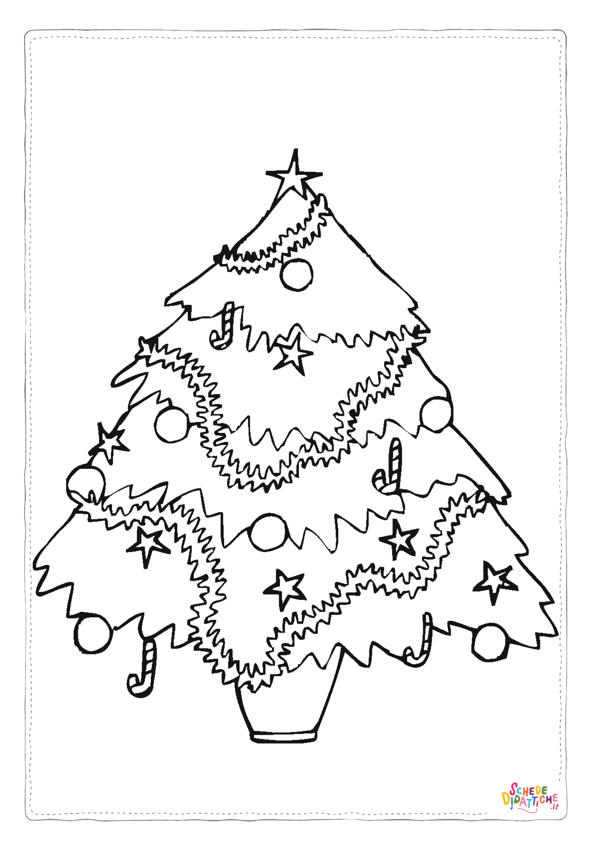 Disegno "Disegno di albero di Natale da stampare e colorare 186" Disegno di albero di Natale da stampare e colorare 186