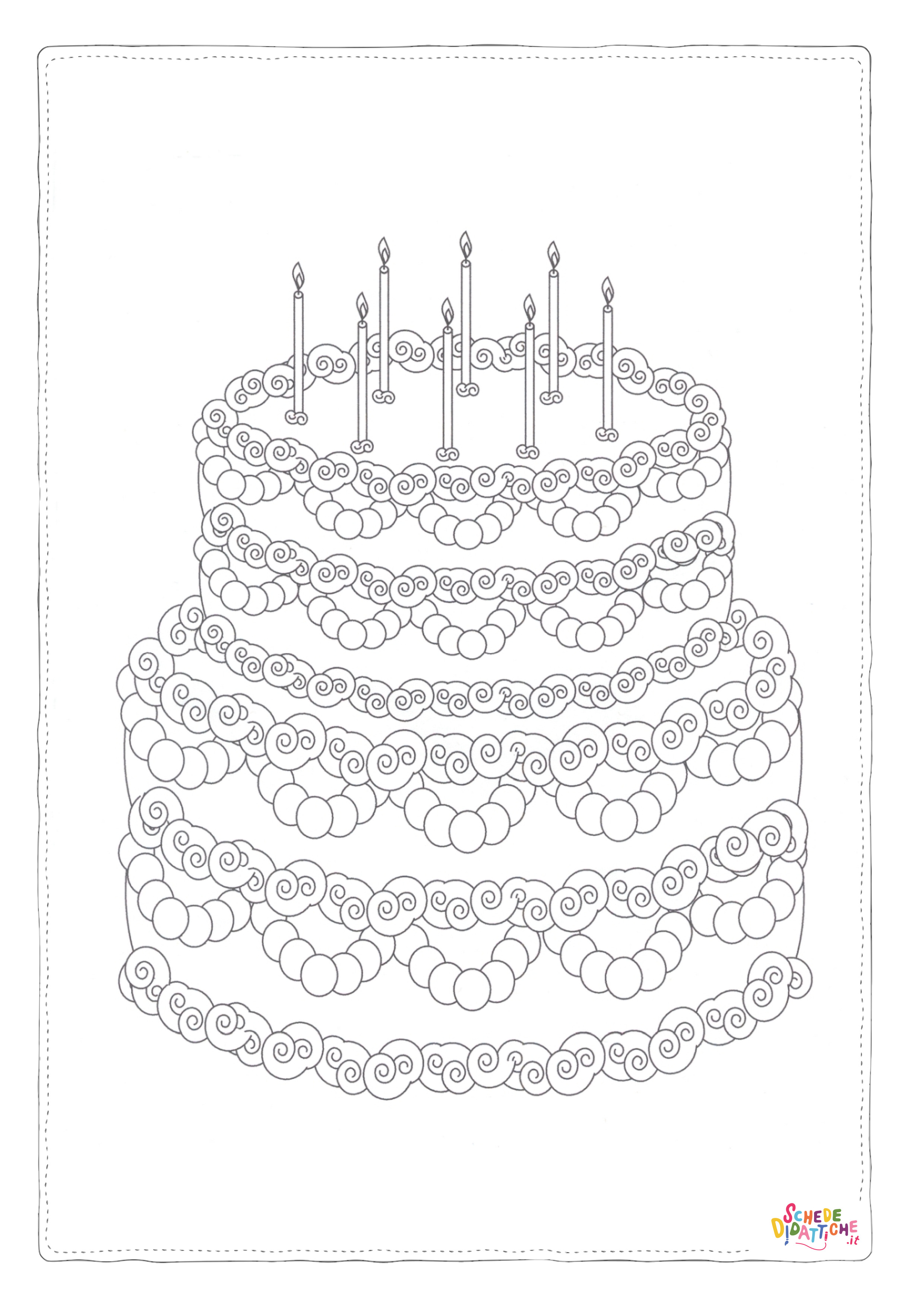 Disegno "Disegno di compleanno da stampare e colorare 53" Disegno di compleanno da stampare e colorare 53