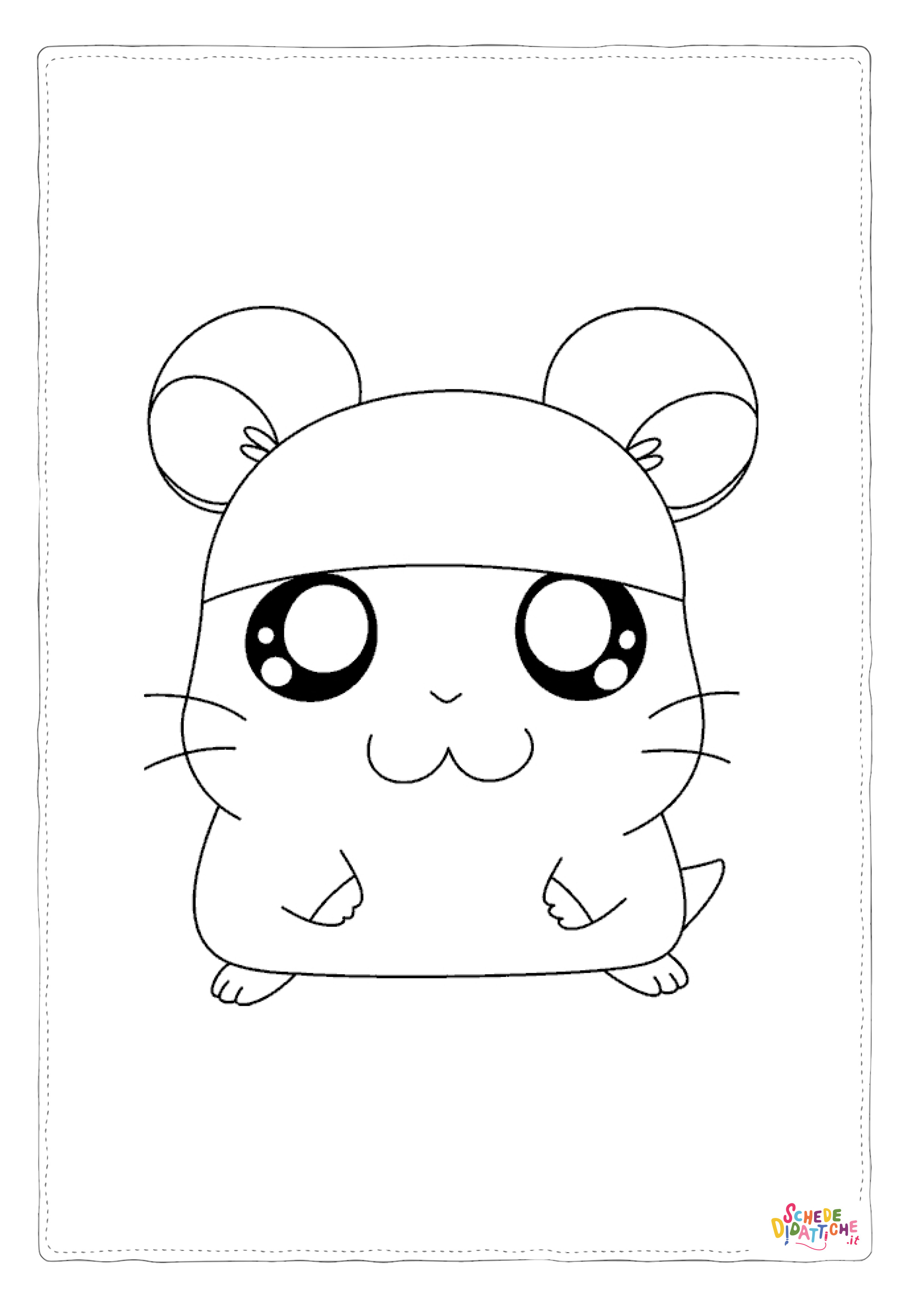 Disegno "Disegno di Hamtaro da stampare e colorare 8" Disegno di Hamtaro da stampare e colorare 8