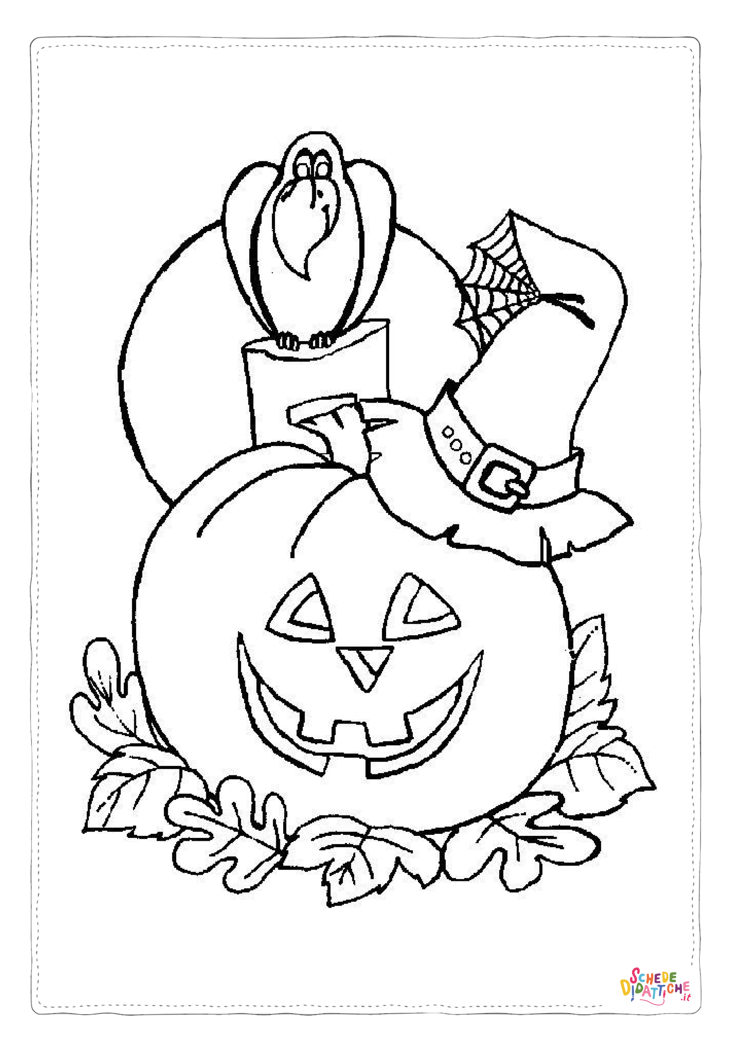 Disegno "Disegno di zucca di Halloween da stampare e colorare 230" Disegno di zucca di Halloween da stampare e colorare 230