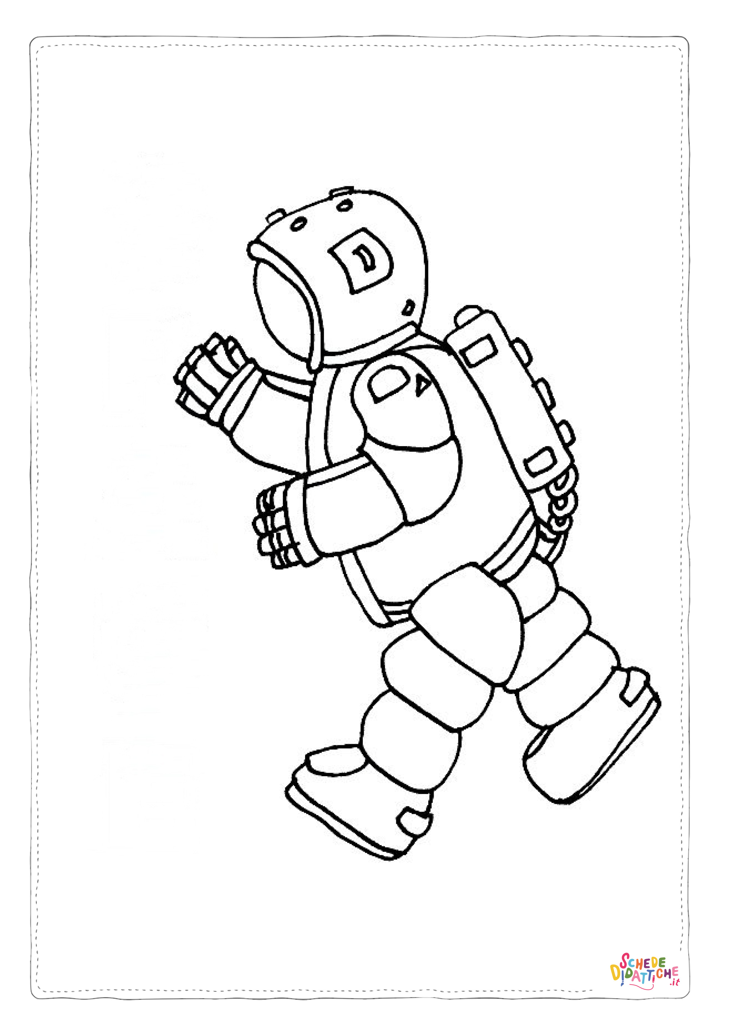 Disegno "Disegno di astronauta da stampare e colorare 18" Disegno di astronauta da stampare e colorare 18