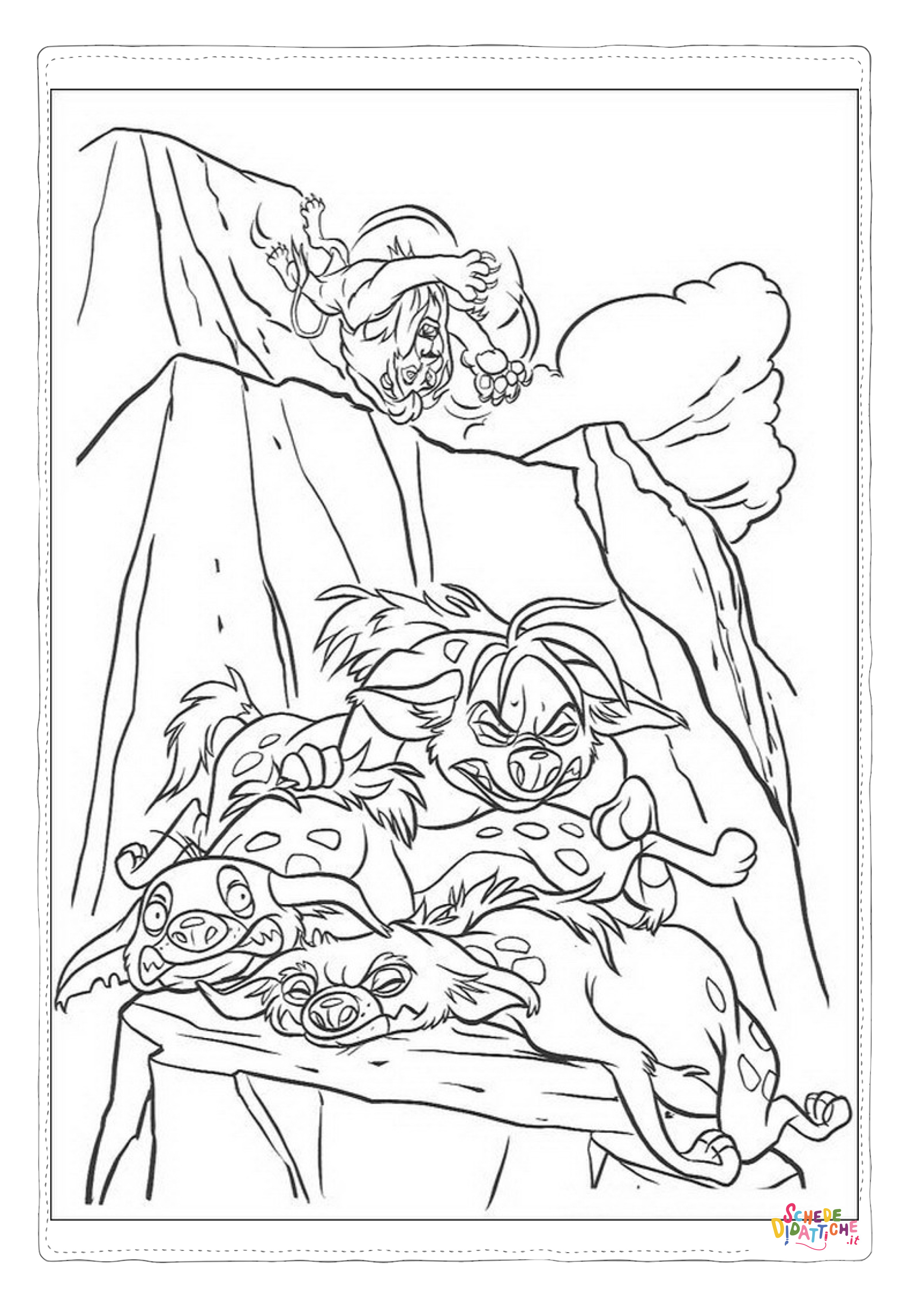 Disegno "Disegno di Re Leone da stampare e colorare 139" Disegno di Re Leone da stampare e colorare 139