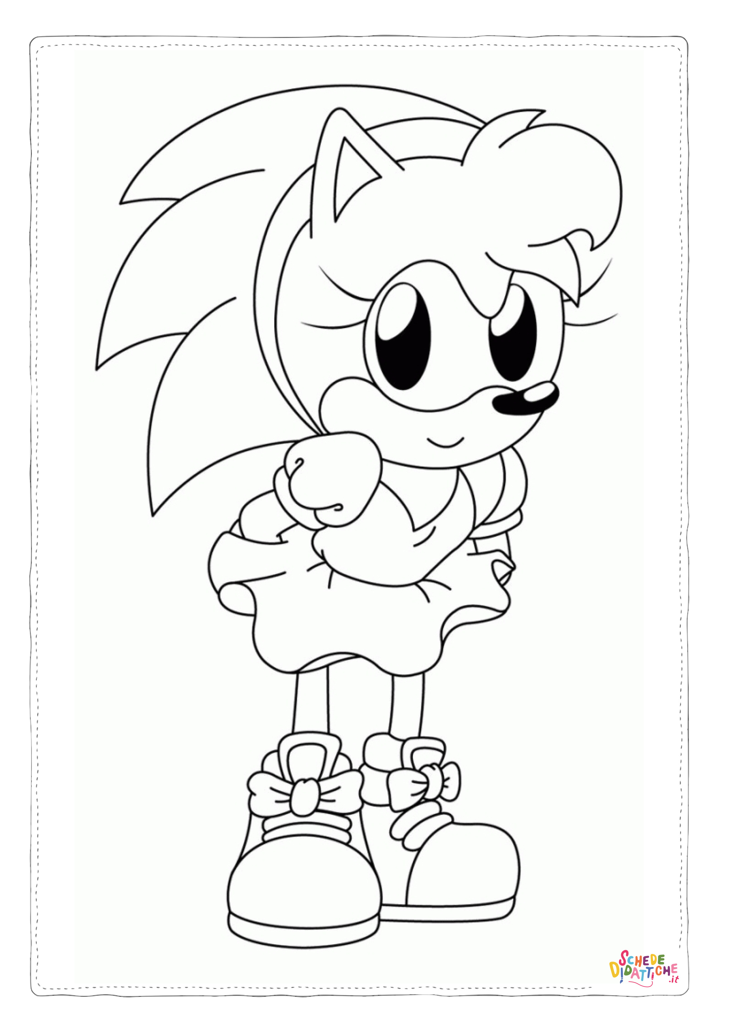 Disegno "Disegno di Sonic da stampare e colorare 21" Disegno di Sonic da stampare e colorare 21