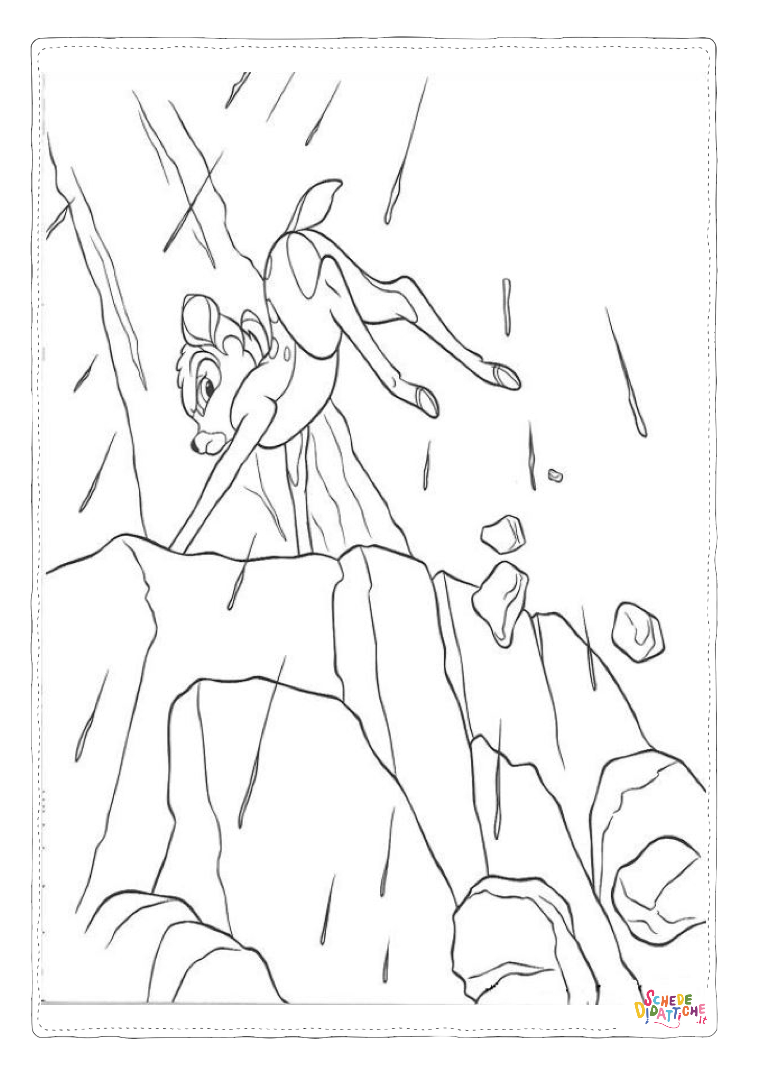 Disegno "Disegno di Bambi da stampare e colorare 28" Disegno di Bambi da stampare e colorare 28