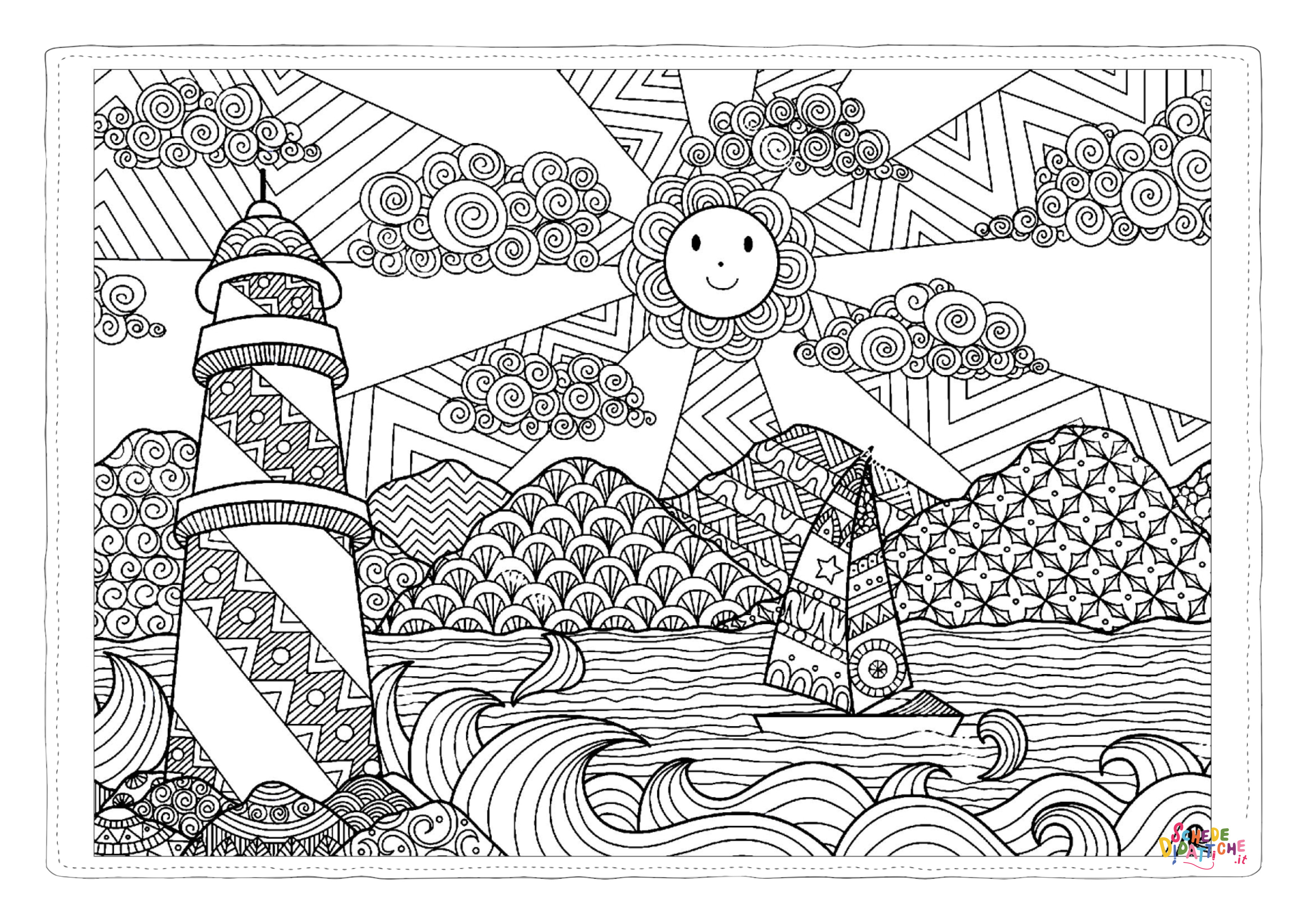 Disegno "Disegno di mandala da stampare e colorare 75" Disegno di mandala da stampare e colorare 75