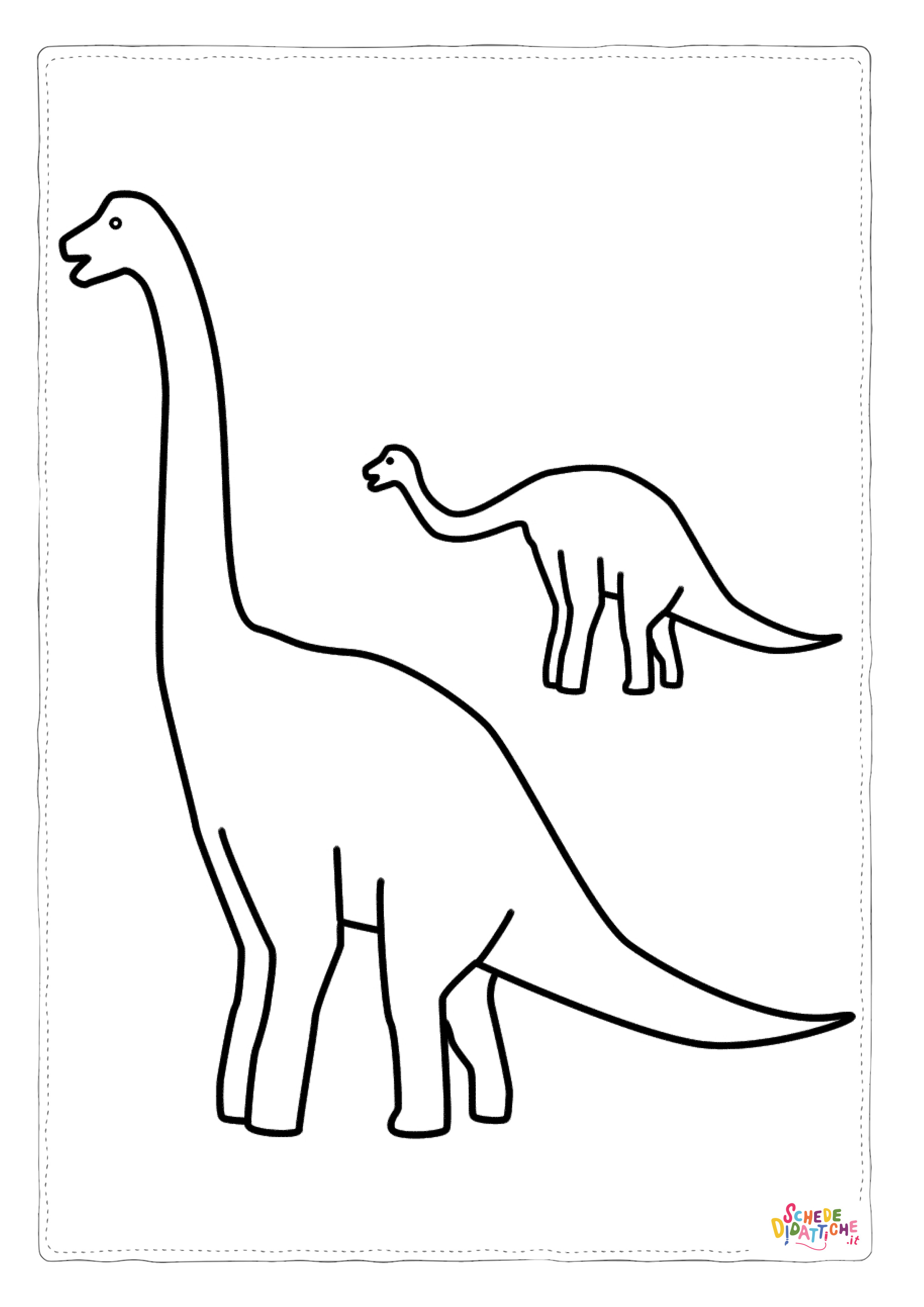 Disegno "Disegno di Brontosauro da stampare e colorare 15" Disegno di Brontosauro da stampare e colorare 15