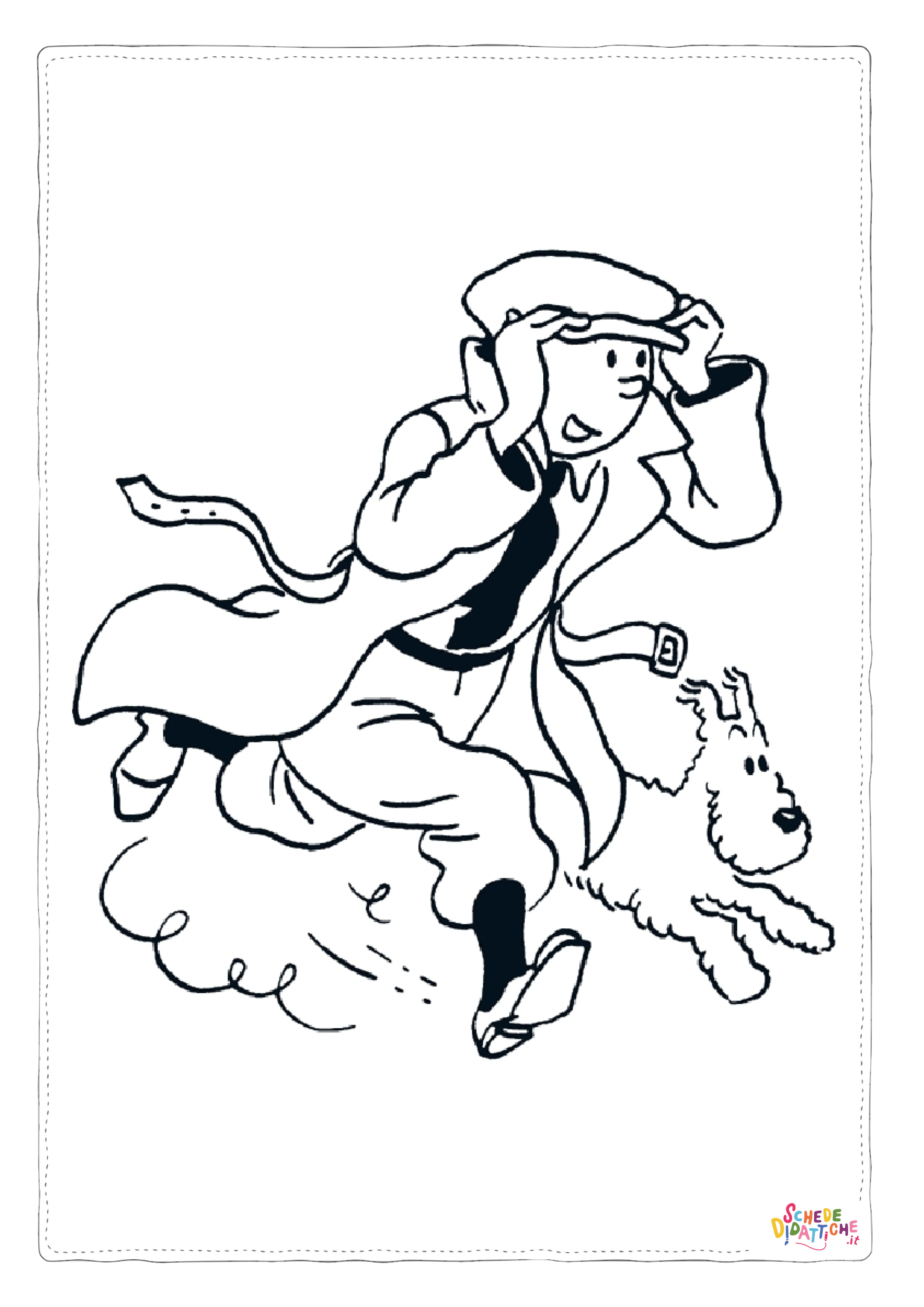 Disegno di Tin Tin da stampare e colorare