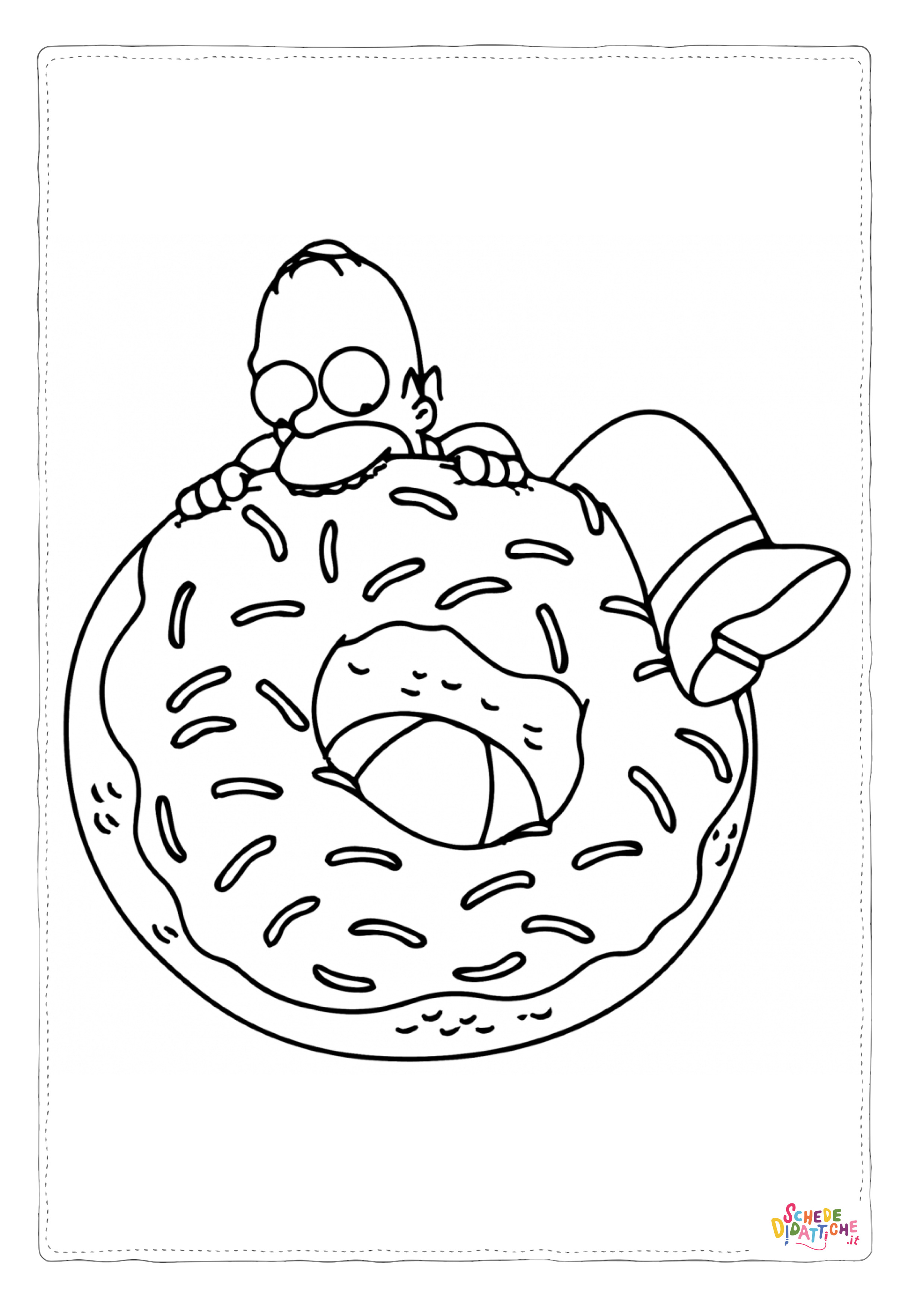 Disegno "Disegno di I Simpson da stampare e colorare 35" Disegno di I Simpson da stampare e colorare 35
