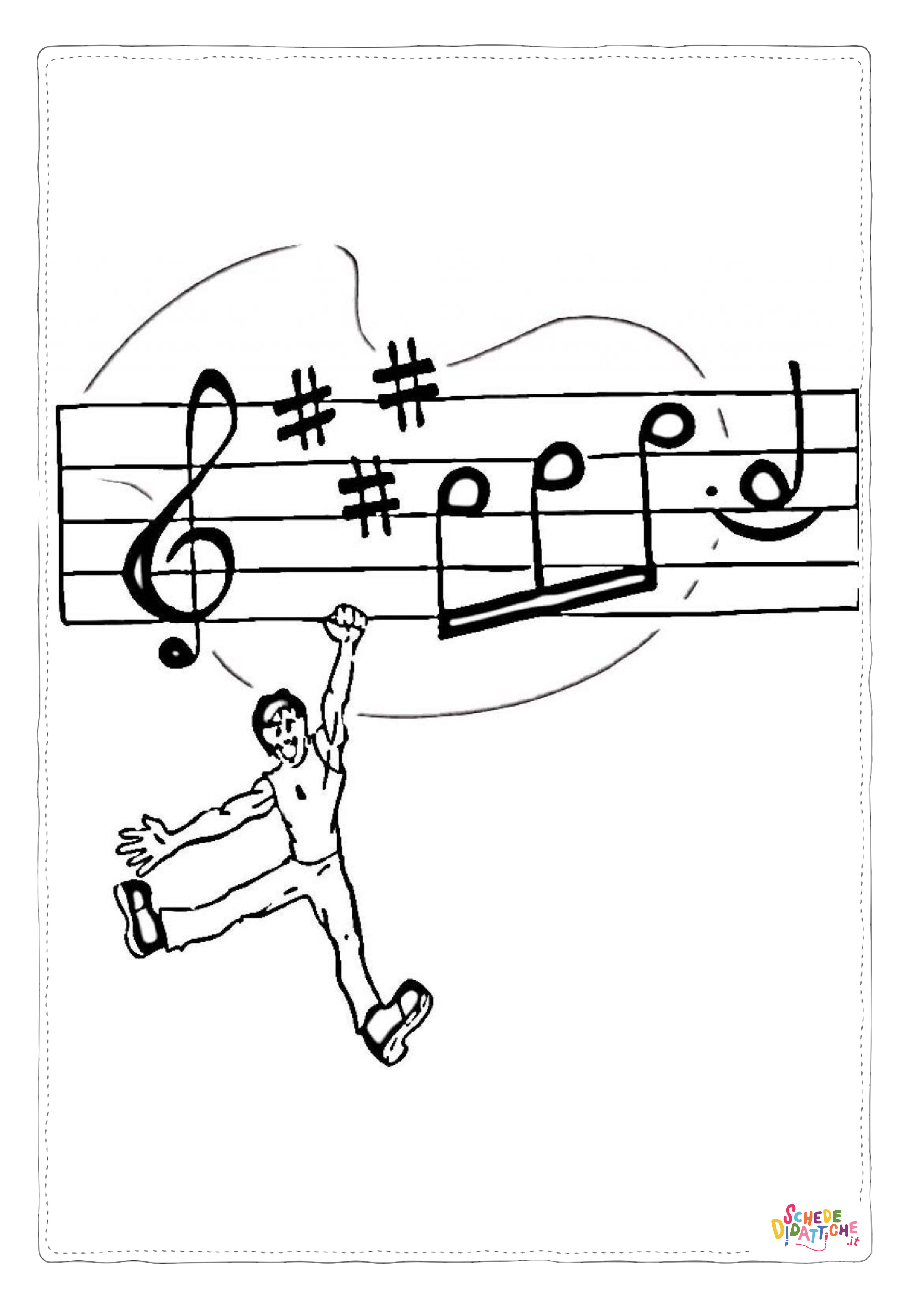 Disegno "Disegno di nota musicale da stampare e colorare 25" Disegno di nota musicale da stampare e colorare 25