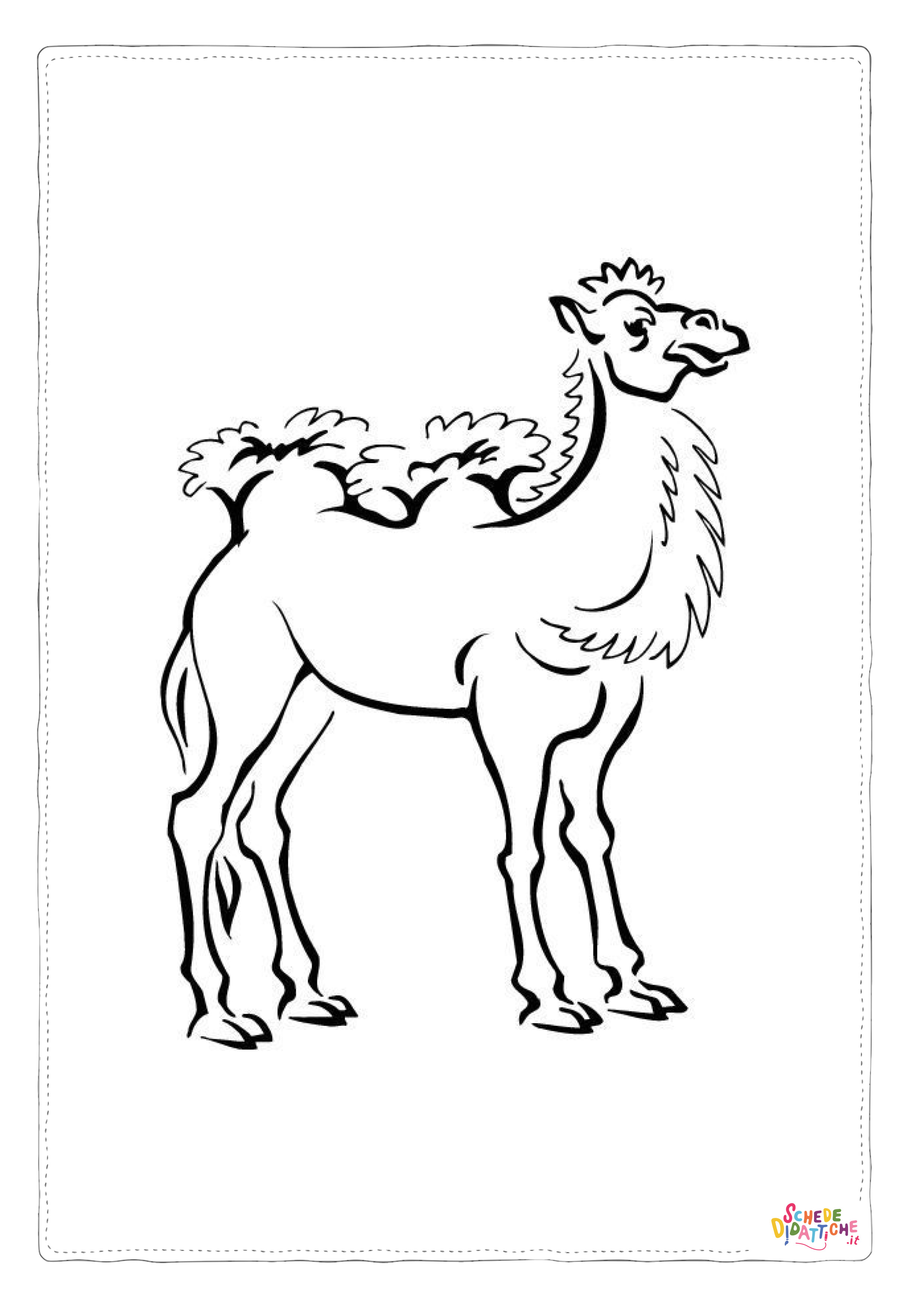 Disegno "Disegno di cammello da stampare e colorare 17" Disegno di cammello da stampare e colorare 17