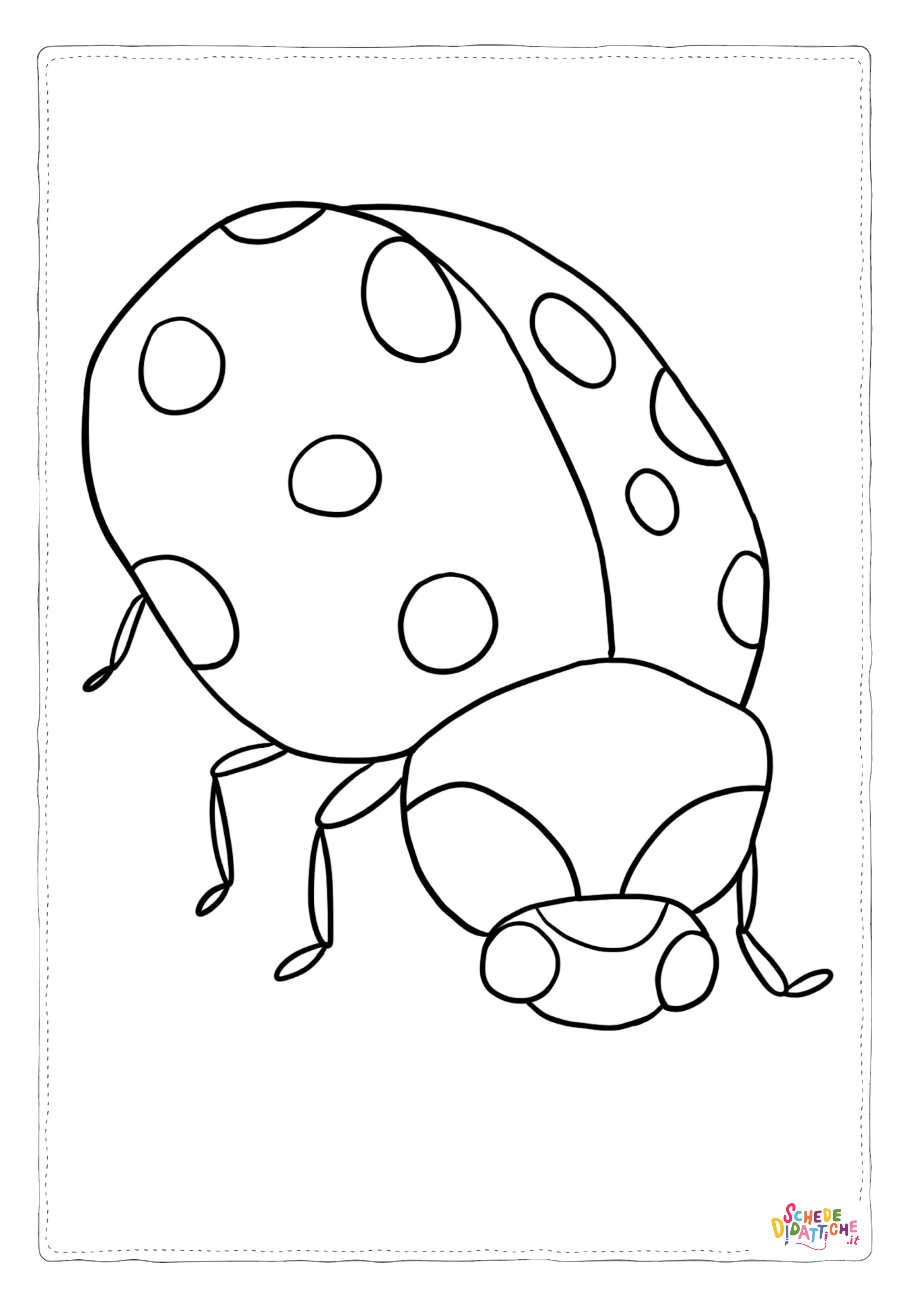 Disegno "Disegno di coccinella da stampare e colorare 27" Disegno di coccinella da stampare e colorare 27