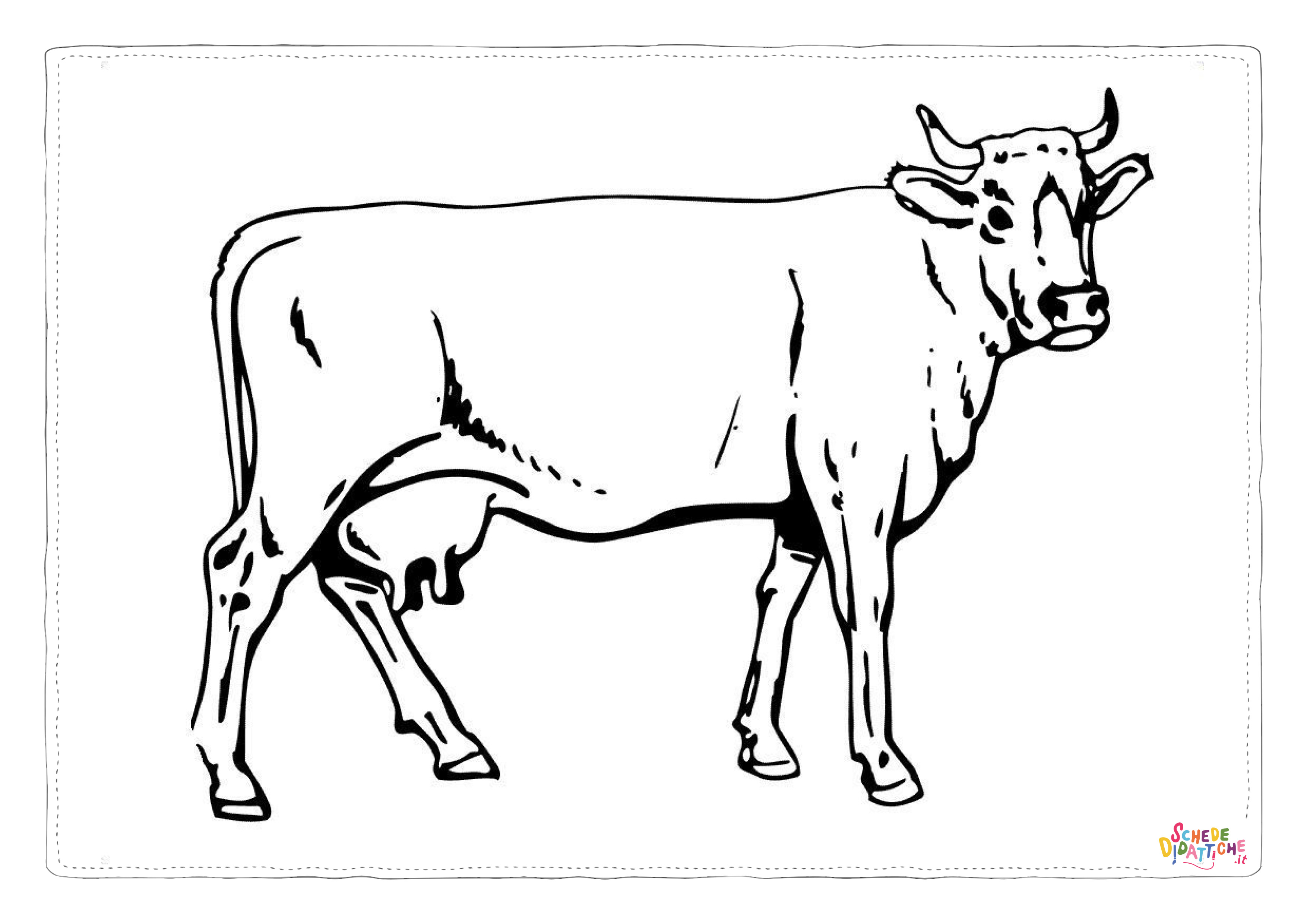Disegno di mucca da stampare e colorare 105