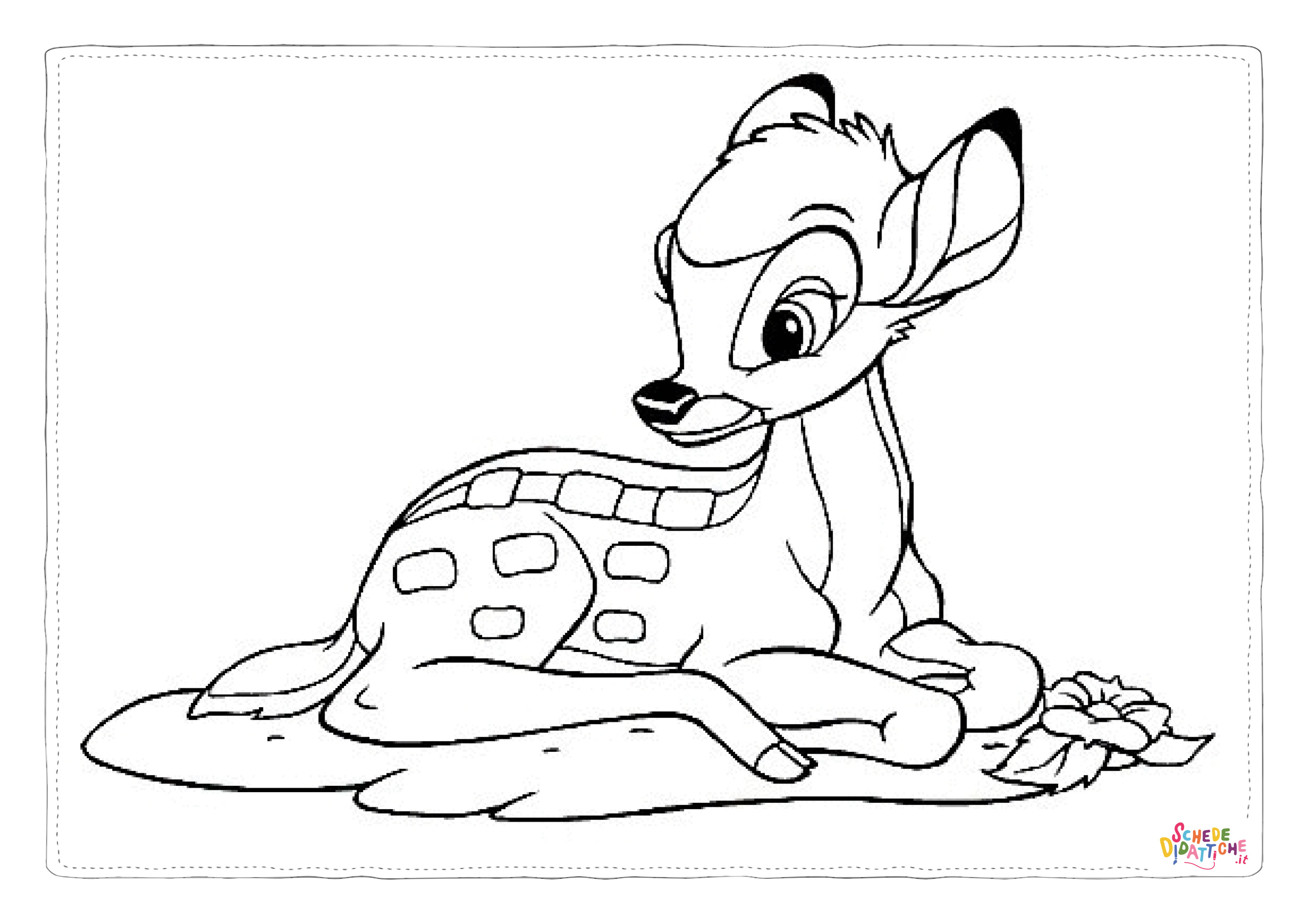 Disegno "Disegno di Bambi da stampare e colorare 20" Disegno di Bambi da stampare e colorare 20
