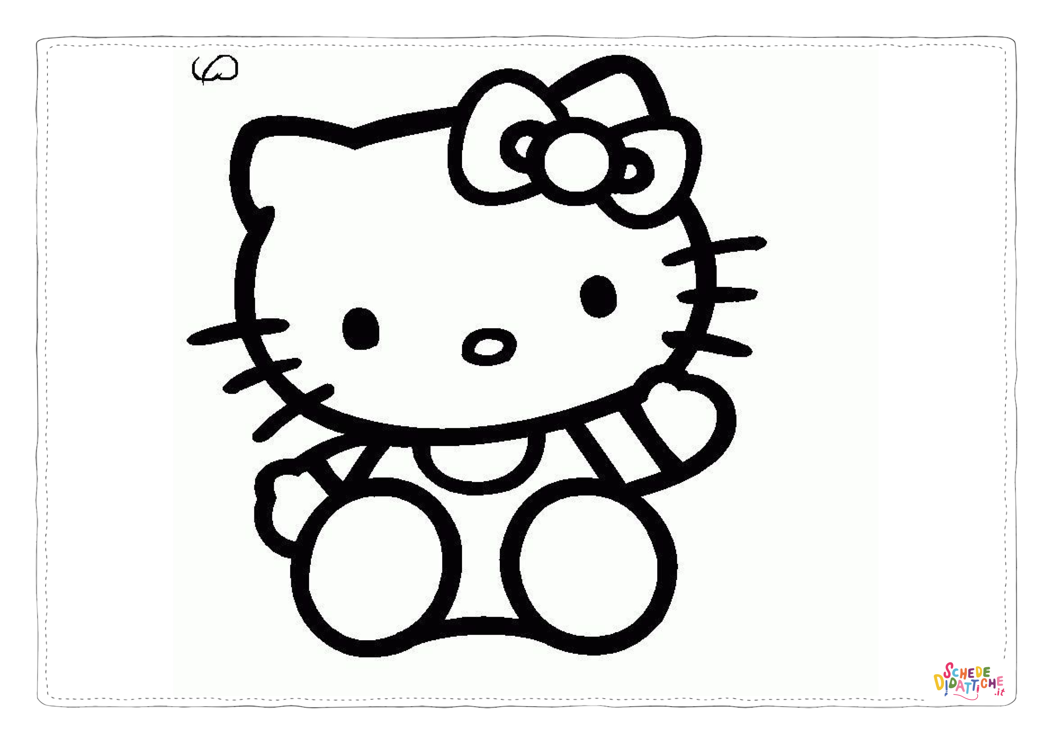 Disegno "Disegno di Hello Kitty da stampare e colorare 240" Disegno di Hello Kitty da stampare e colorare 240