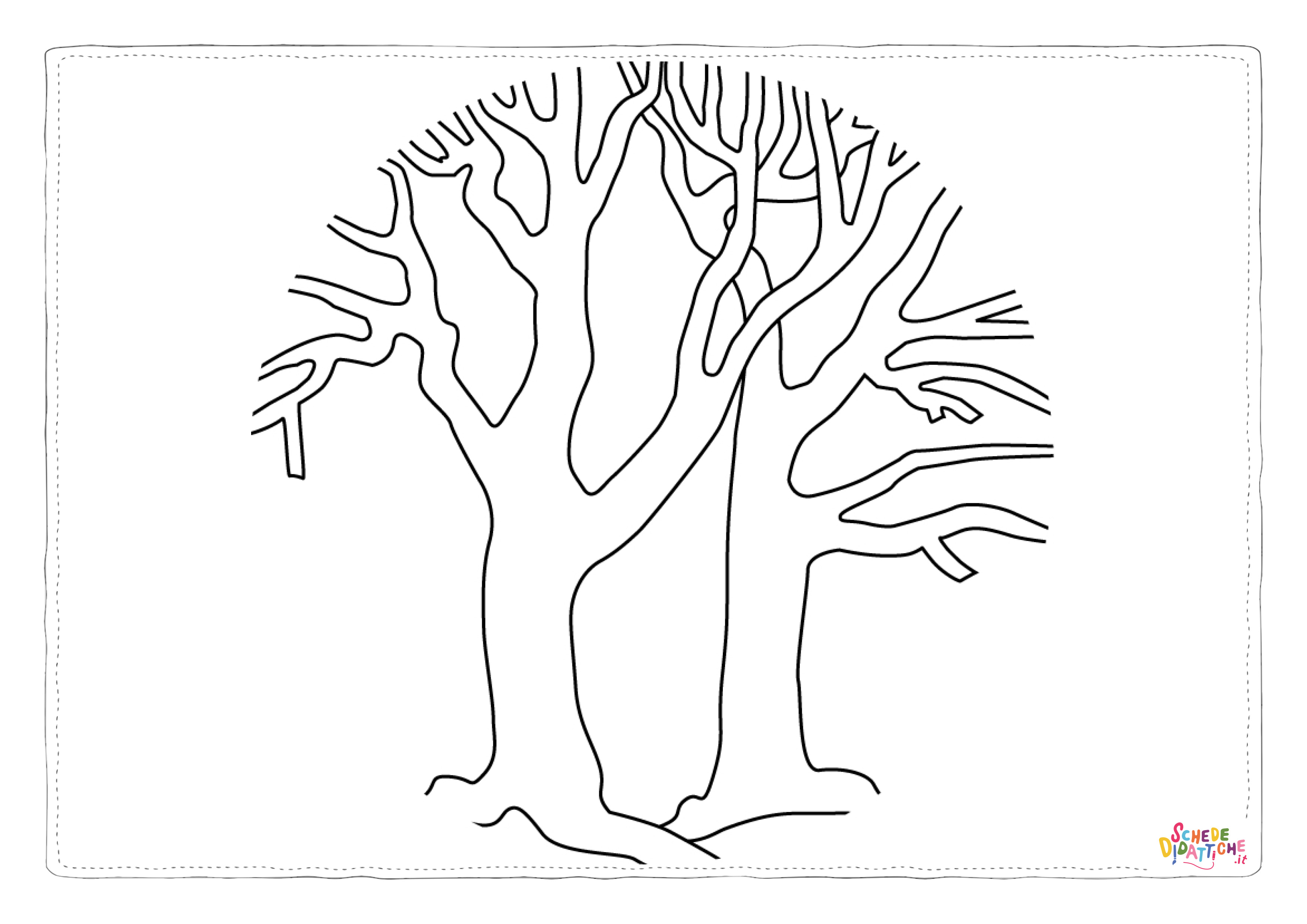 Disegno "Disegno di albero da stampare e colorare 31" Disegno di albero da stampare e colorare 31