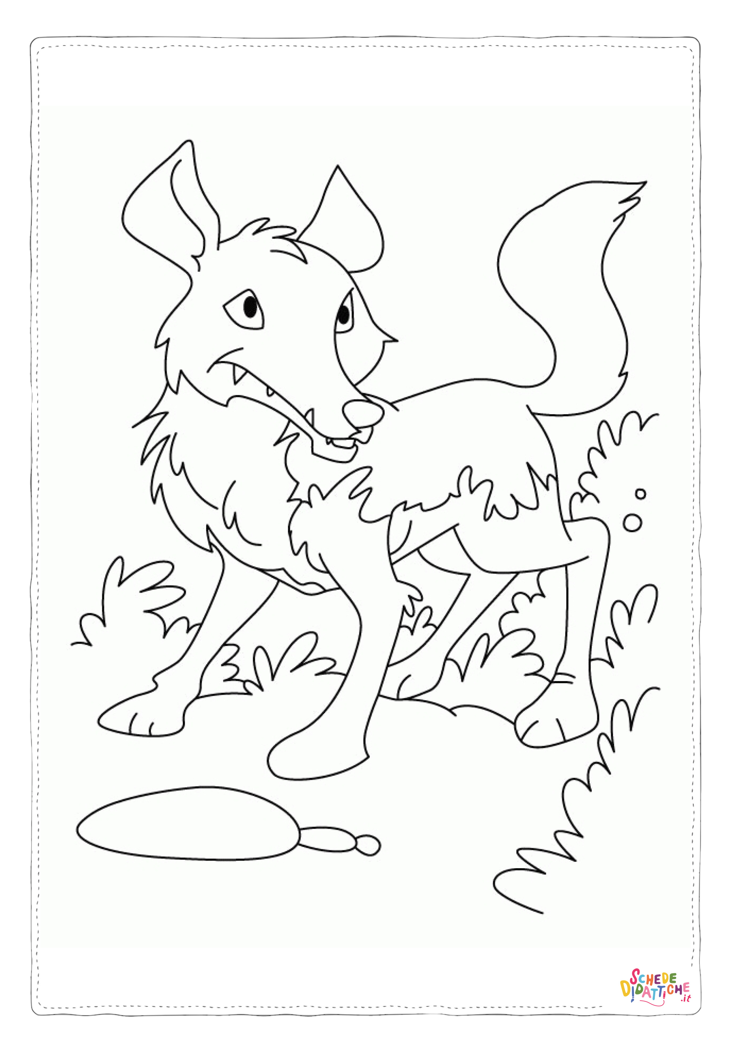 Disegno di lupo da stampare e colorare 15