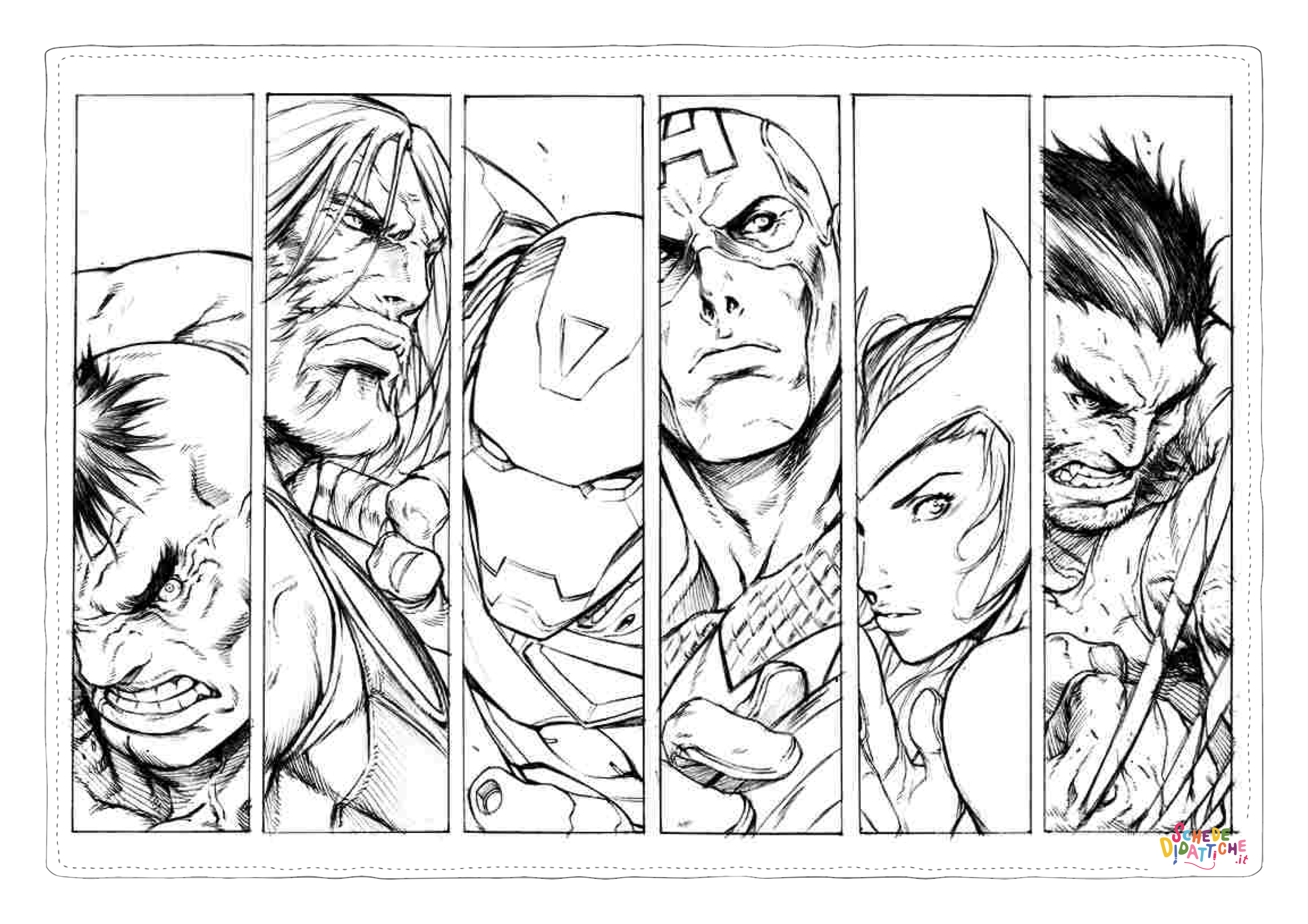 Disegno di Avengers da stampare e colorare 3