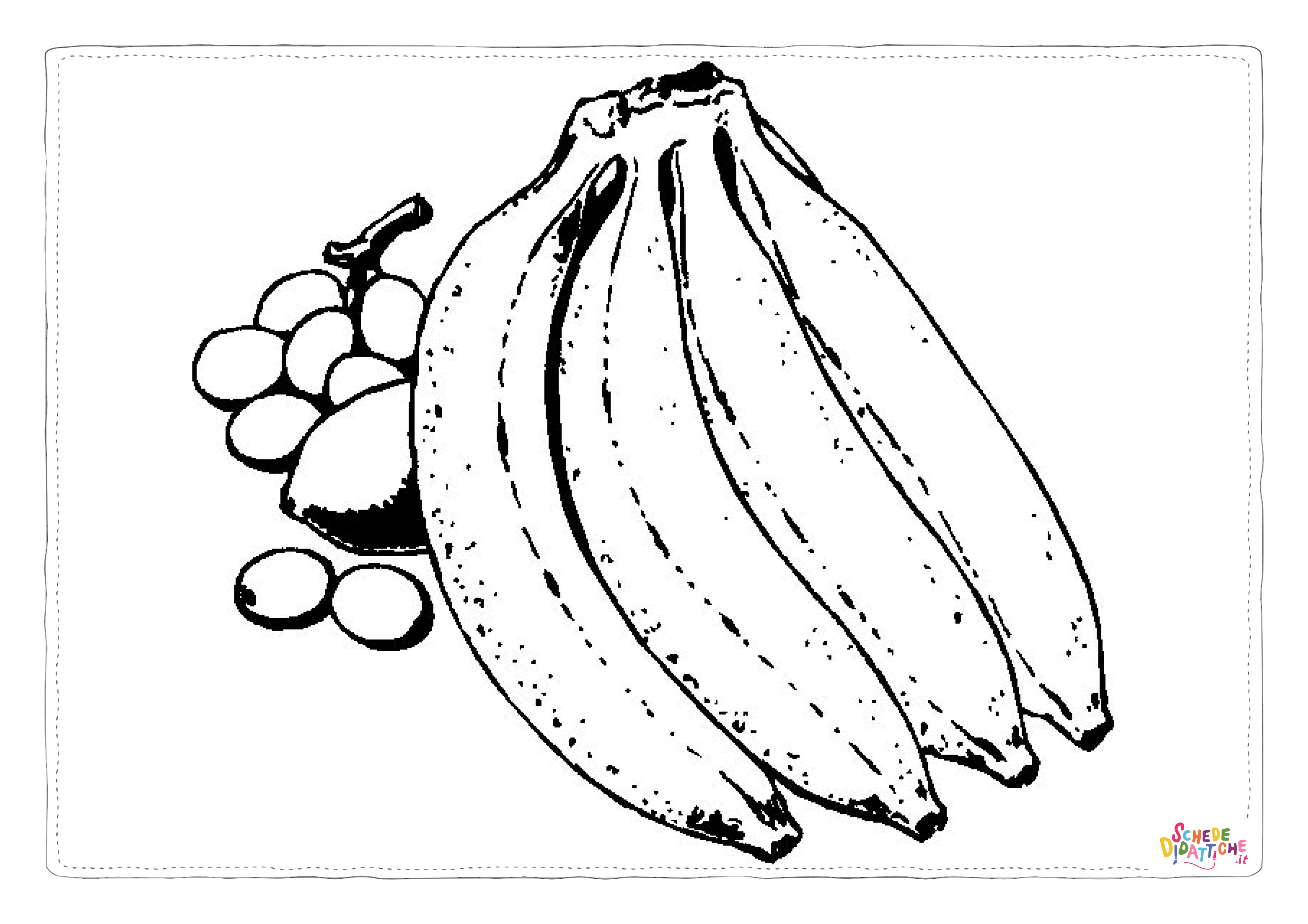 Disegno "Disegno di banana da stampare e colorare 18" Disegno di banana da stampare e colorare 18
