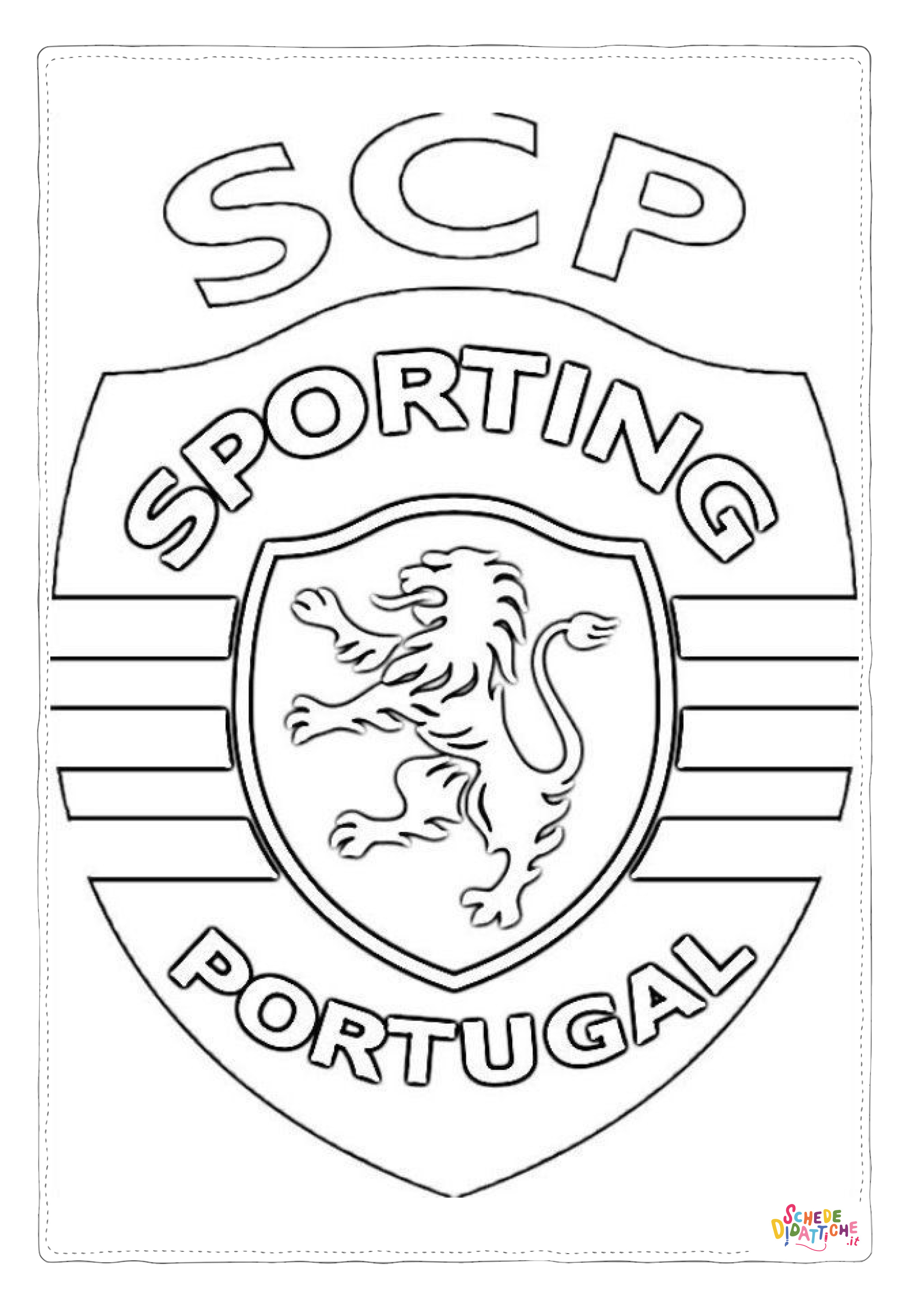 Disegno "Disegno di stemma squadre di calcio da stampare e colorare" Disegno di stemma squadre di calcio da stampare e colorare