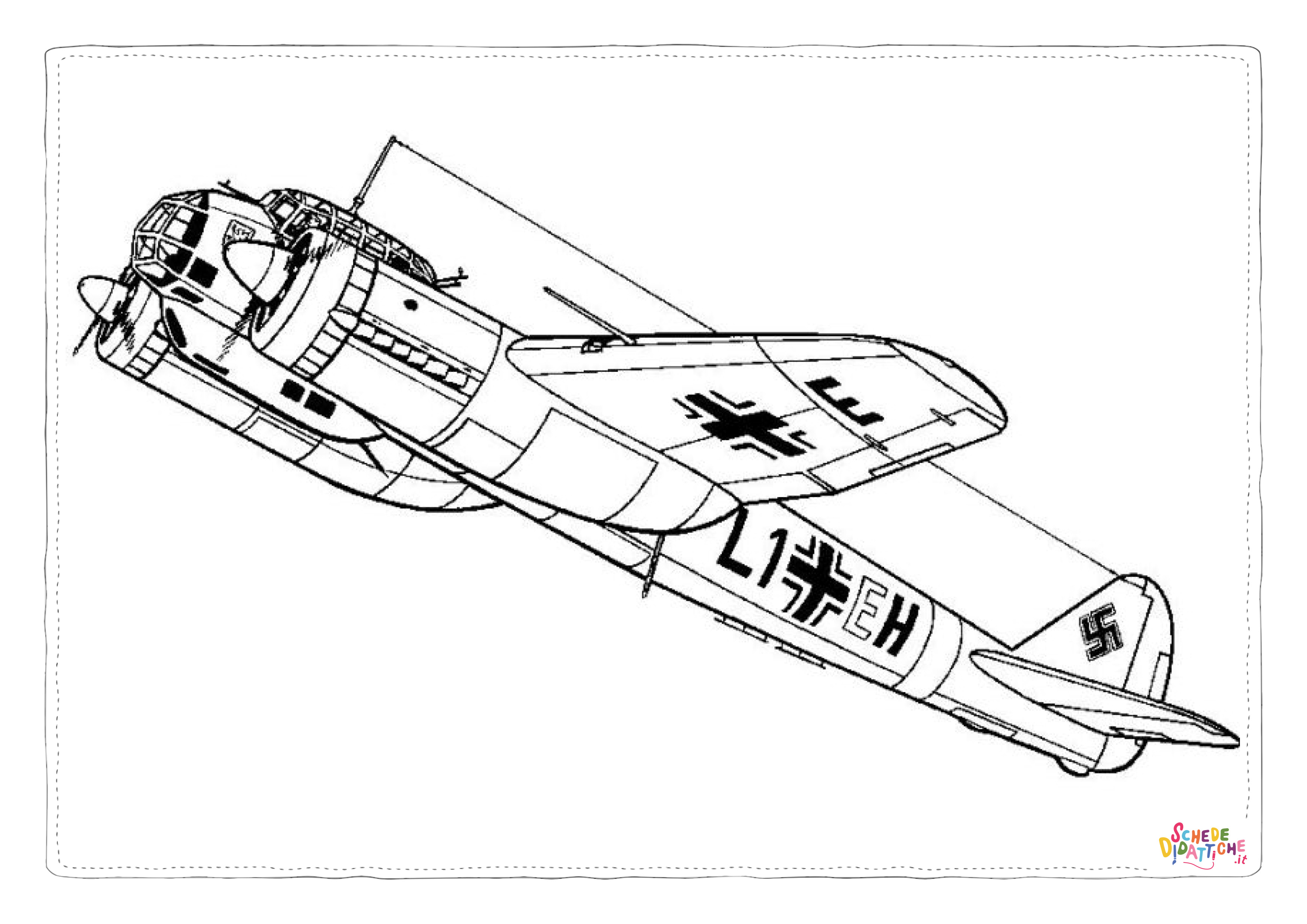 Disegno "Disegno di aereo militare da stampare e colorare 46" Disegno di aereo militare da stampare e colorare 46