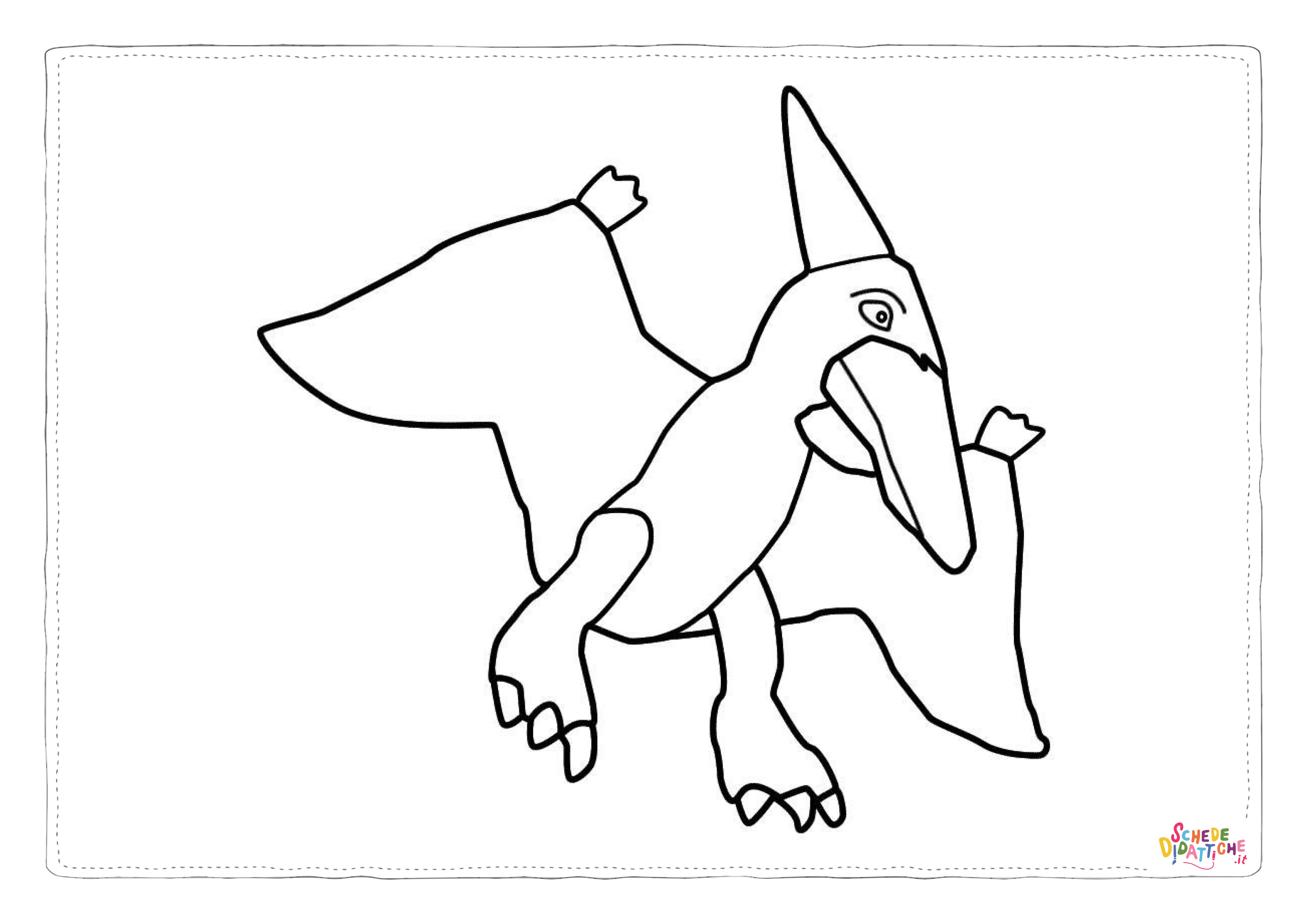 Disegno "Disegno di Pterodattilo da stampare e colorare 20" Disegno di Pterodattilo da stampare e colorare 20