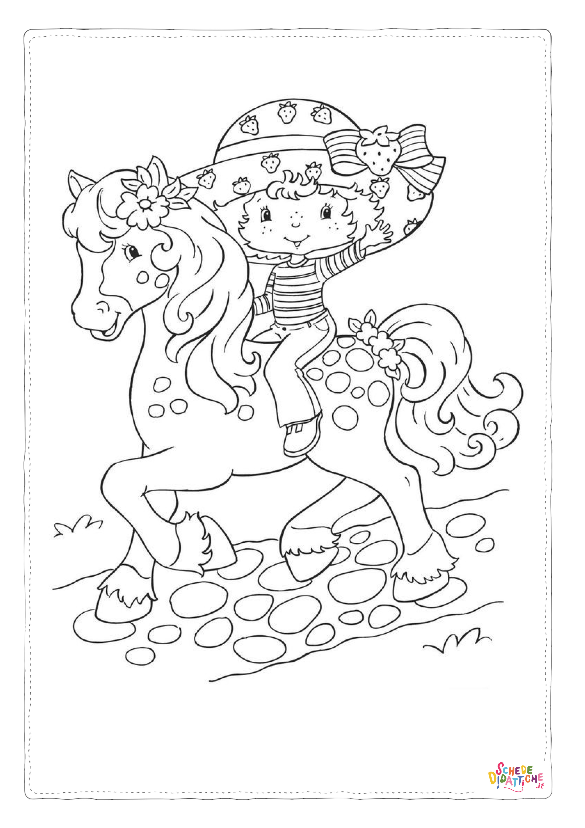 Disegno "Disegno di Fragolina da stampare e colorare 7" Disegno di Fragolina da stampare e colorare 7
