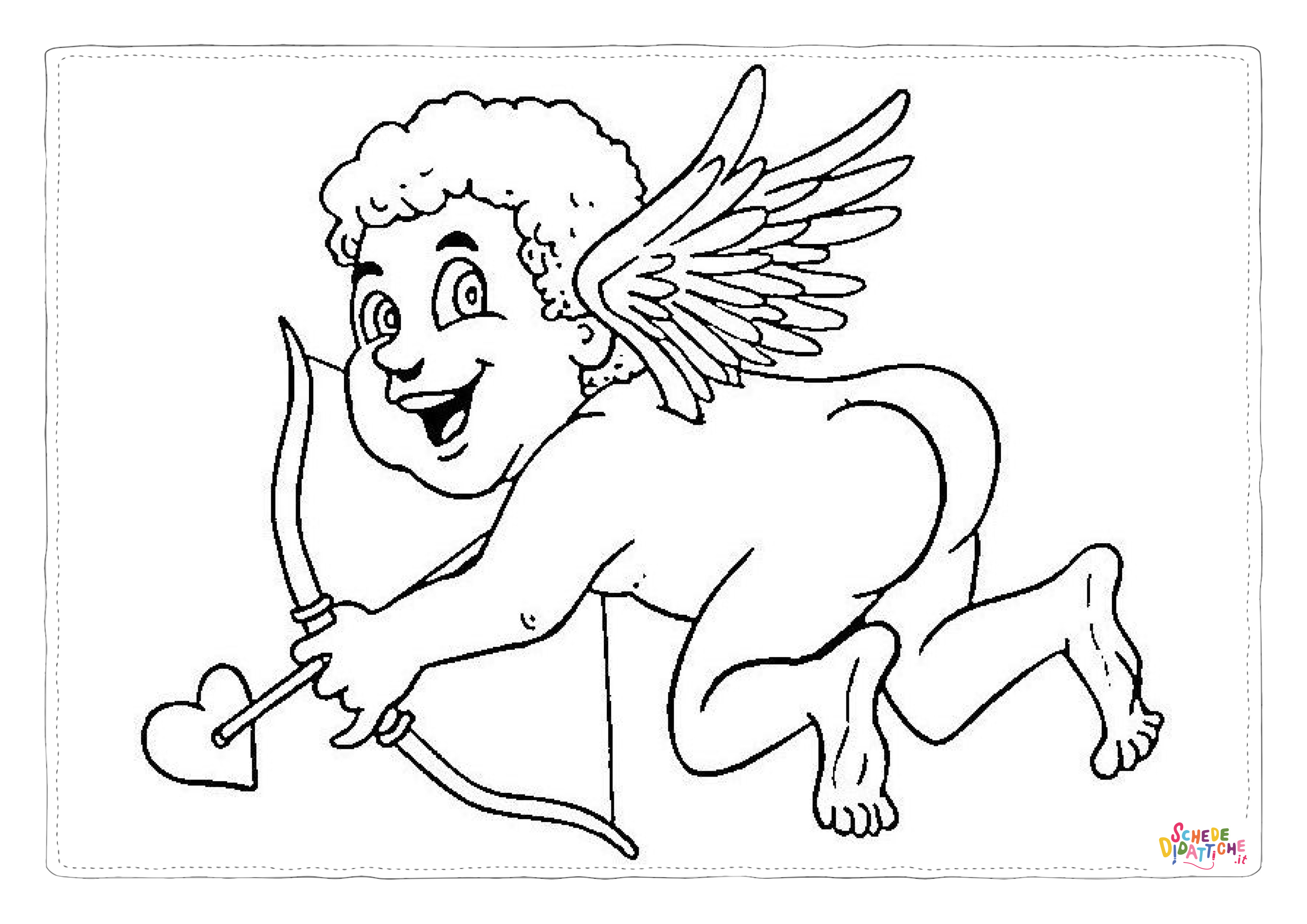Disegno "Disegno di Cupido da stampare e colorare 27" Disegno di Cupido da stampare e colorare 27