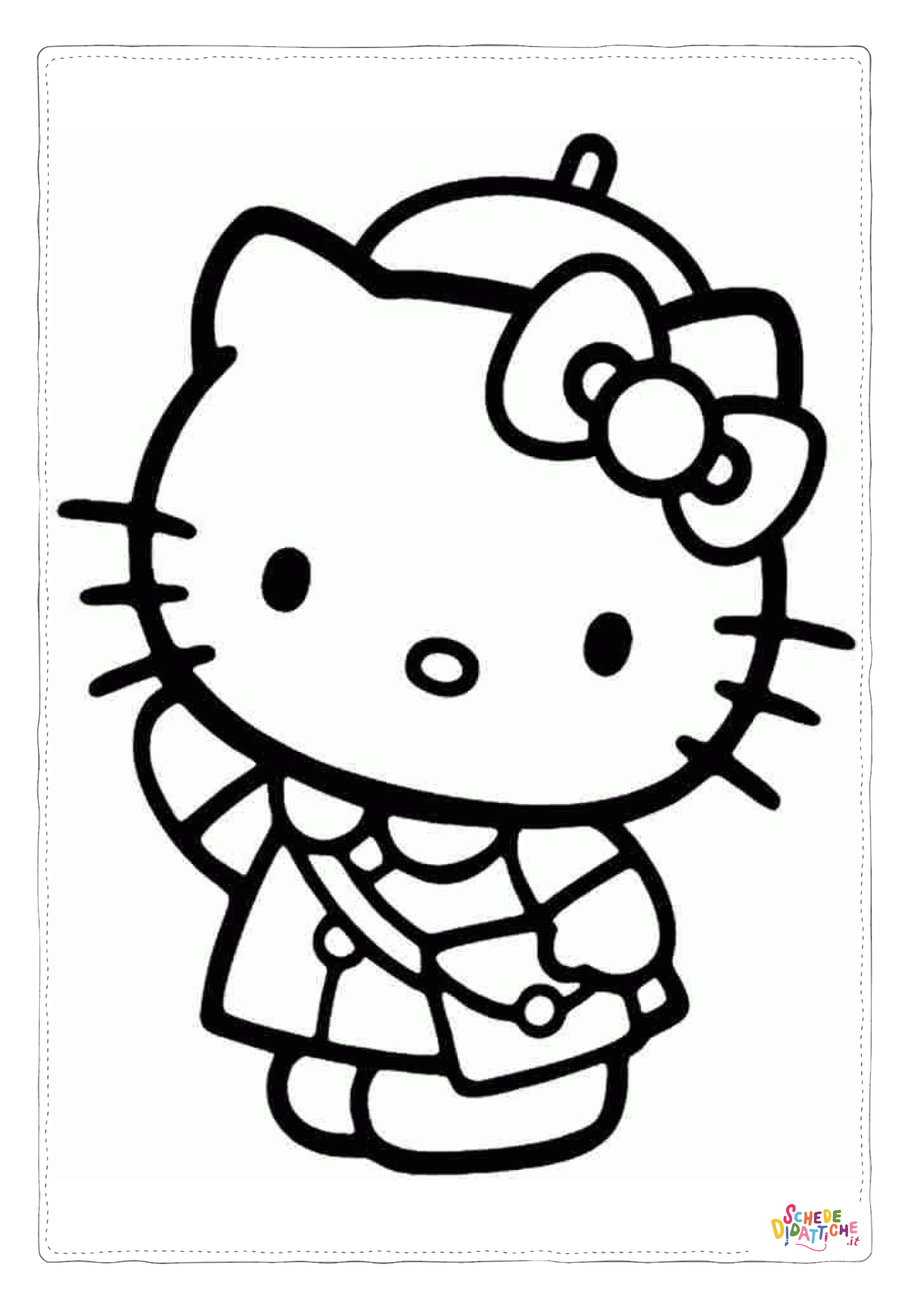 Disegno "Disegno di Hello Kitty da stampare e colorare 243" Disegno di Hello Kitty da stampare e colorare 243