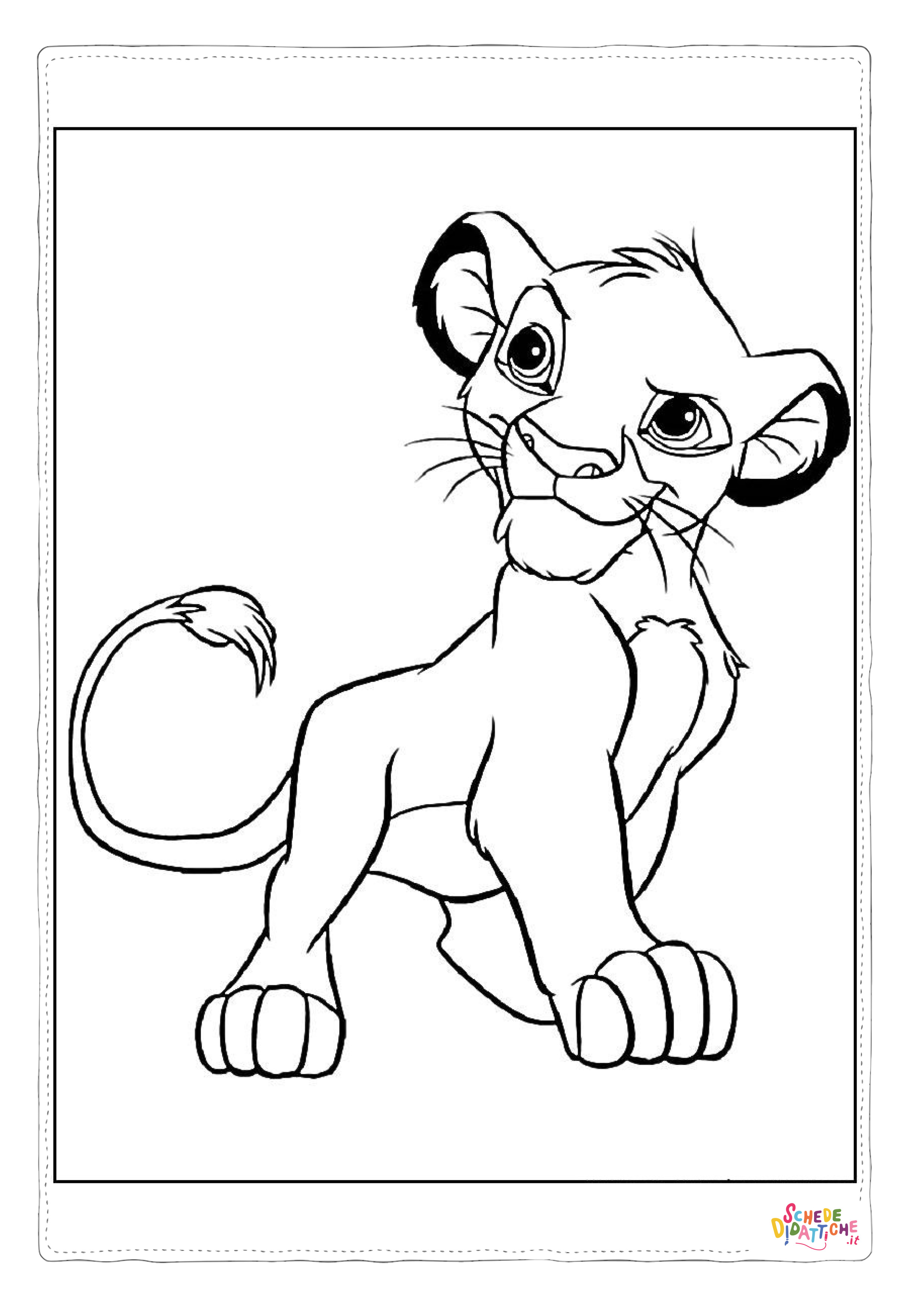 Disegno "Disegno di Re Leone da stampare e colorare 202" Disegno di Re Leone da stampare e colorare 202