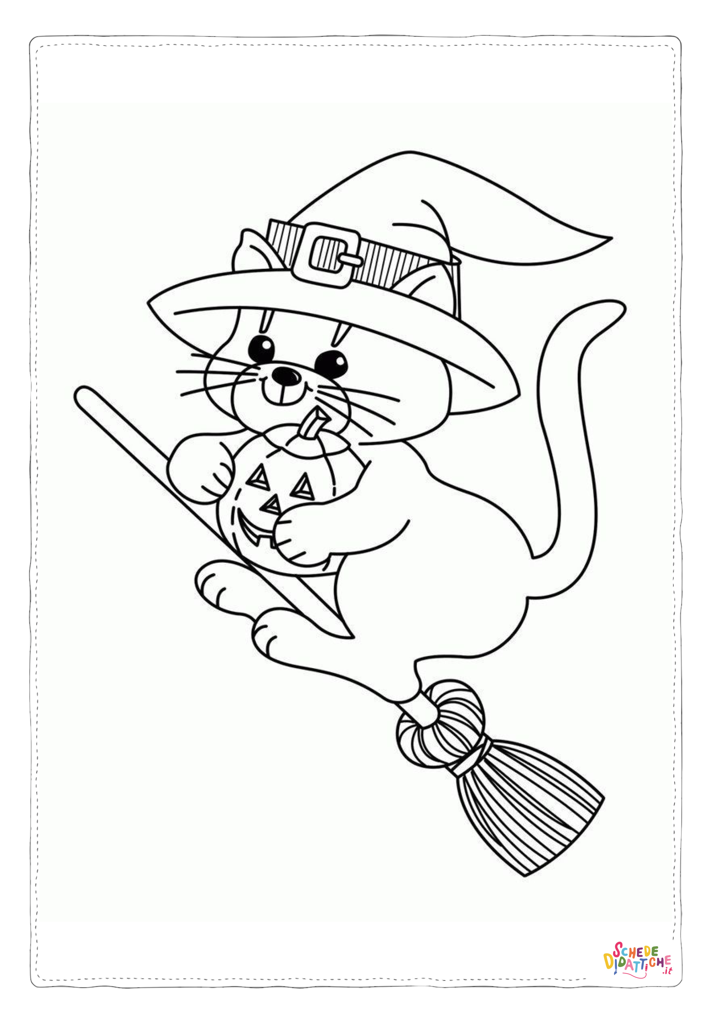 Disegno "Disegno di gatto di halloween da stampare e colorare 29" Disegno di gatto di halloween da stampare e colorare 29
