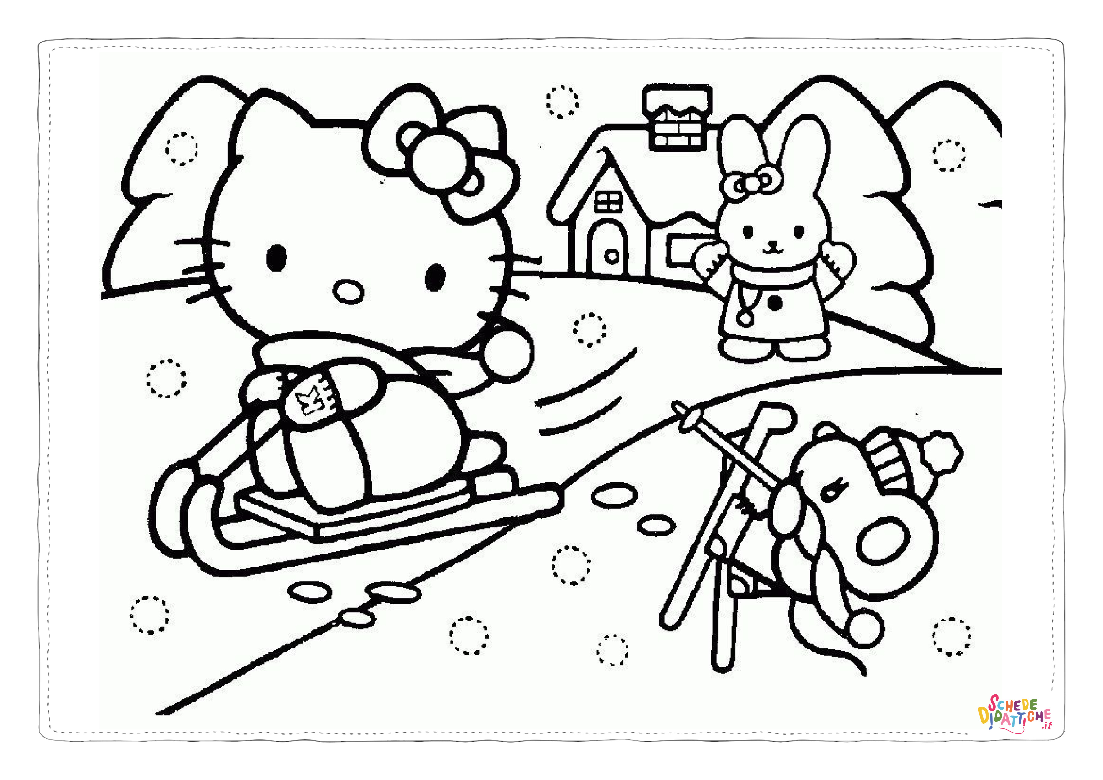 Disegno "Disegno di Hello Kitty da stampare e colorare 223" Disegno di Hello Kitty da stampare e colorare 223