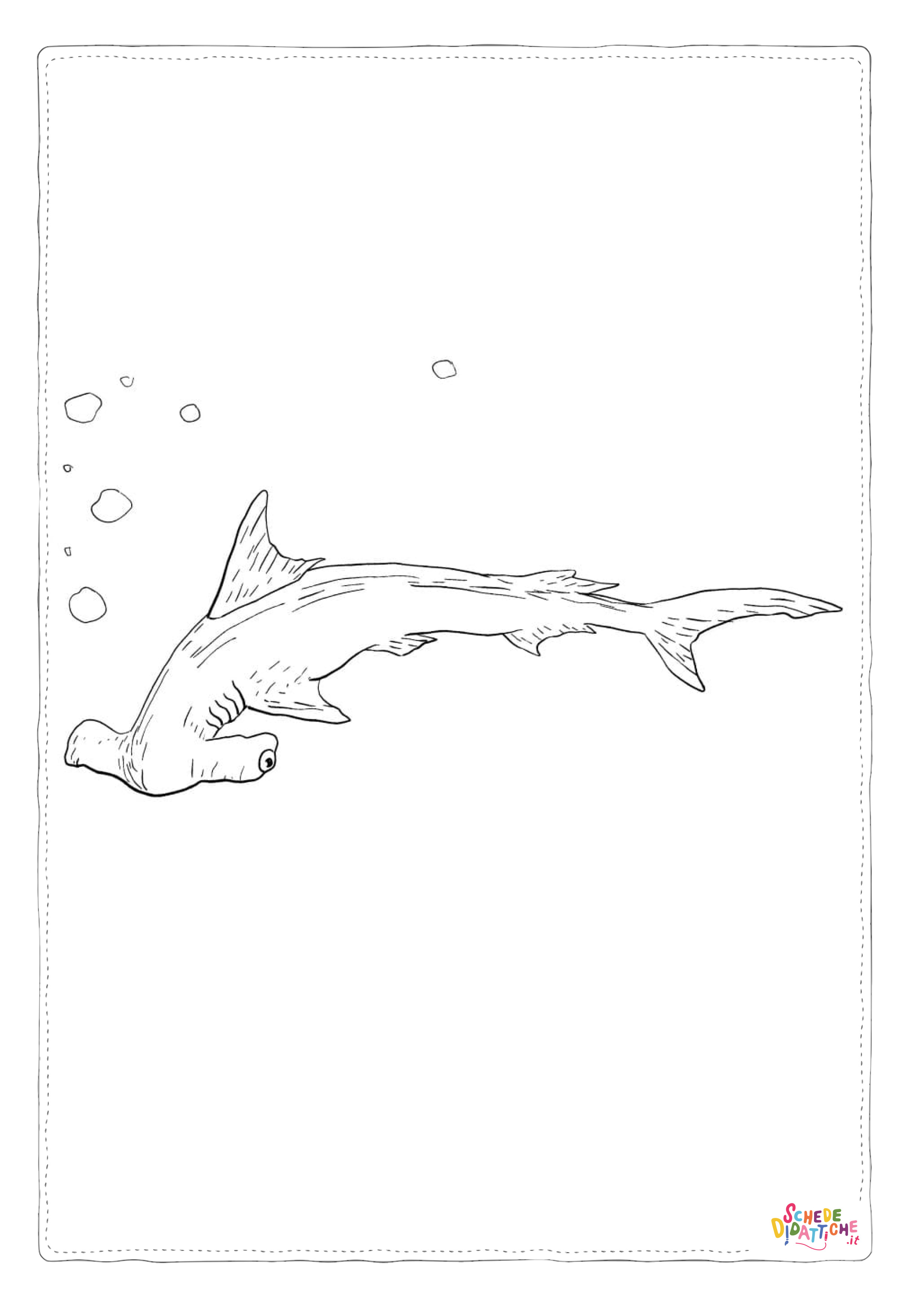Disegno "Disegno di squalo da stampare e colorare 9" Disegno di squalo da stampare e colorare 9