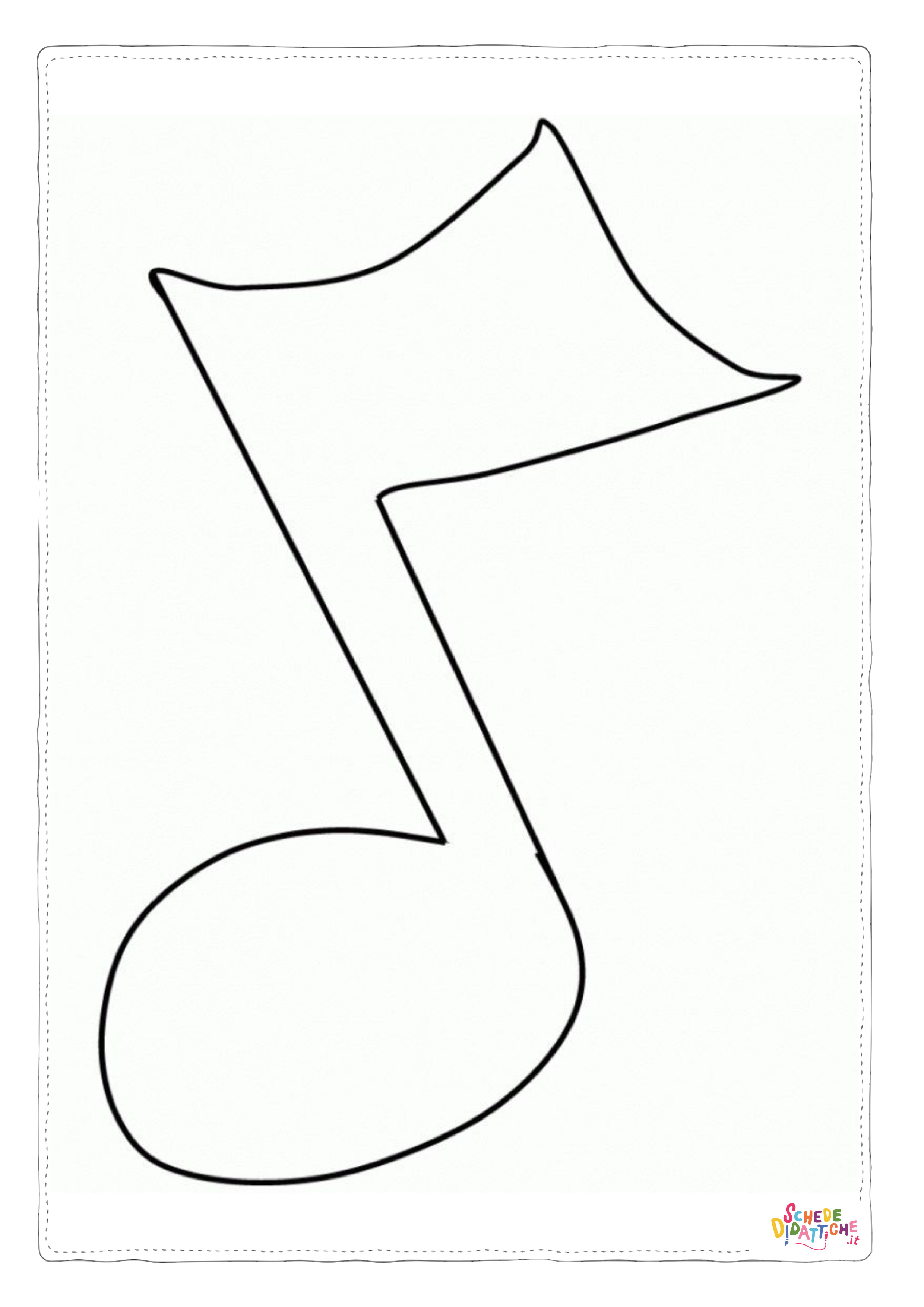Disegno "Disegno di nota musicale da stampare e colorare 24" Disegno di nota musicale da stampare e colorare 24