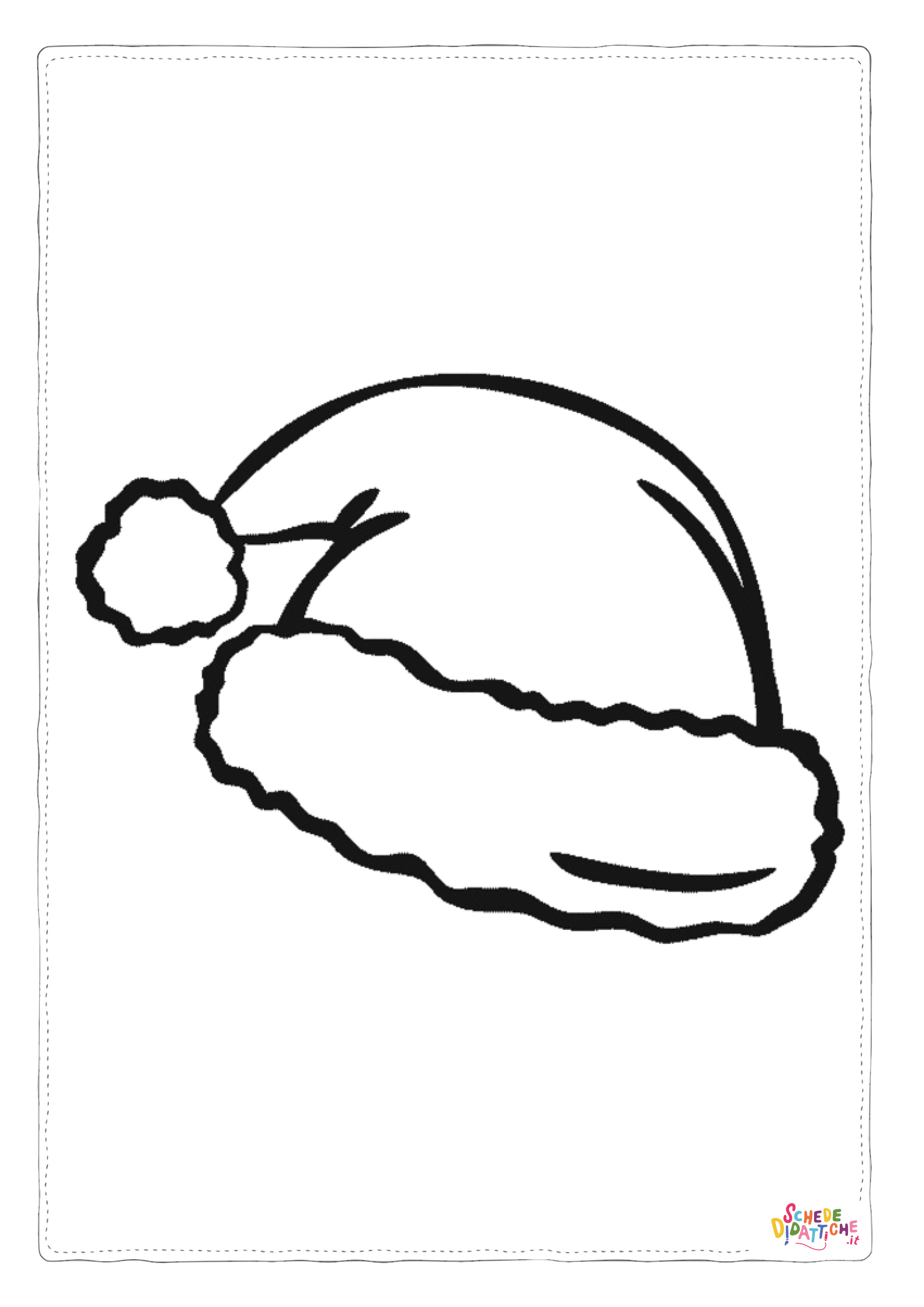 Disegno "Disegno di cappello di Natale da stampare e colorare" Disegno di cappello di Natale da stampare e colorare